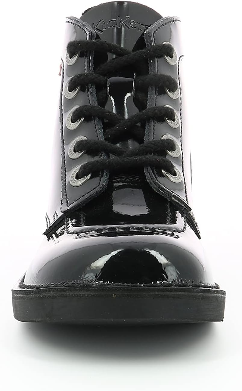 Detalle de Kickers Col Bottillon Fille Noir 34 — Confort et style enfant, fermeture par cordons