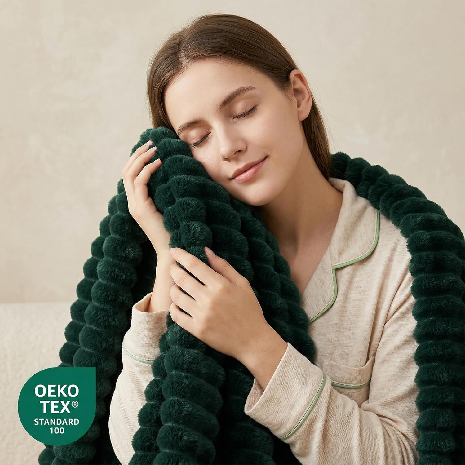 Thumbnail 1 de WAVVE Kuscheldecke Flauschig Decke 150x200 cm – Waldgrün, Microfaser-Flanell, gemütliche Couchdecke