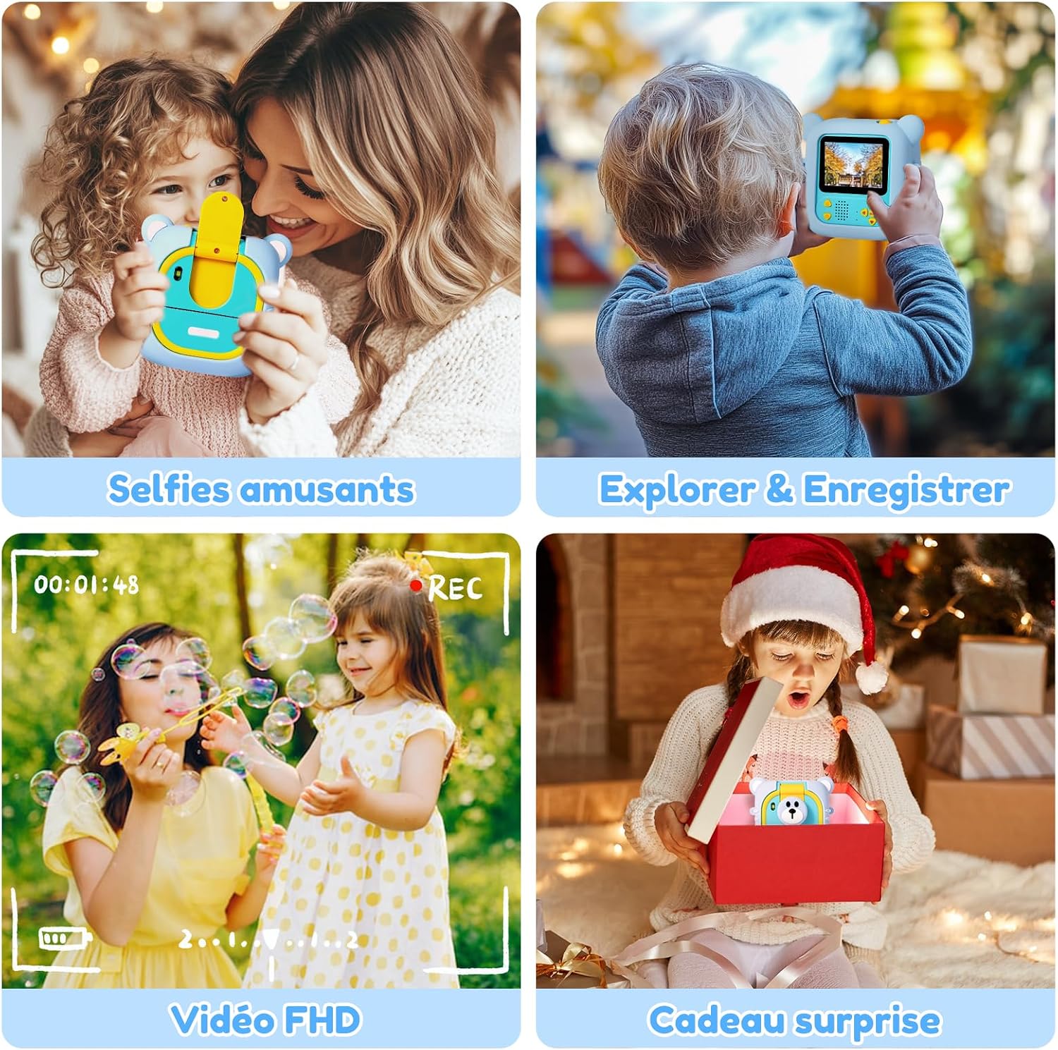 Thumbnail 2 de ARNSSIEN Appareil Photo Instantané Enfant M2 – Écran 2,4'' et Objectif Rotatif 180°