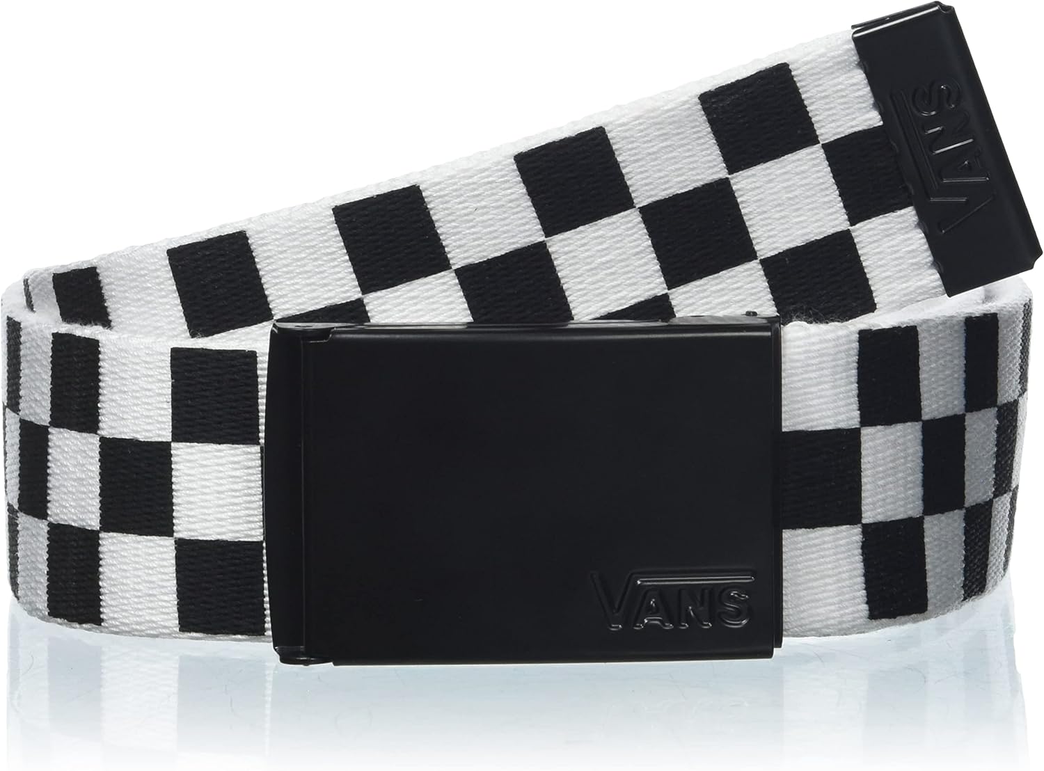 Detalle de Vans Deppster II Ceinture en Toile pour garçon – Noir/Blanc, Taille Unique