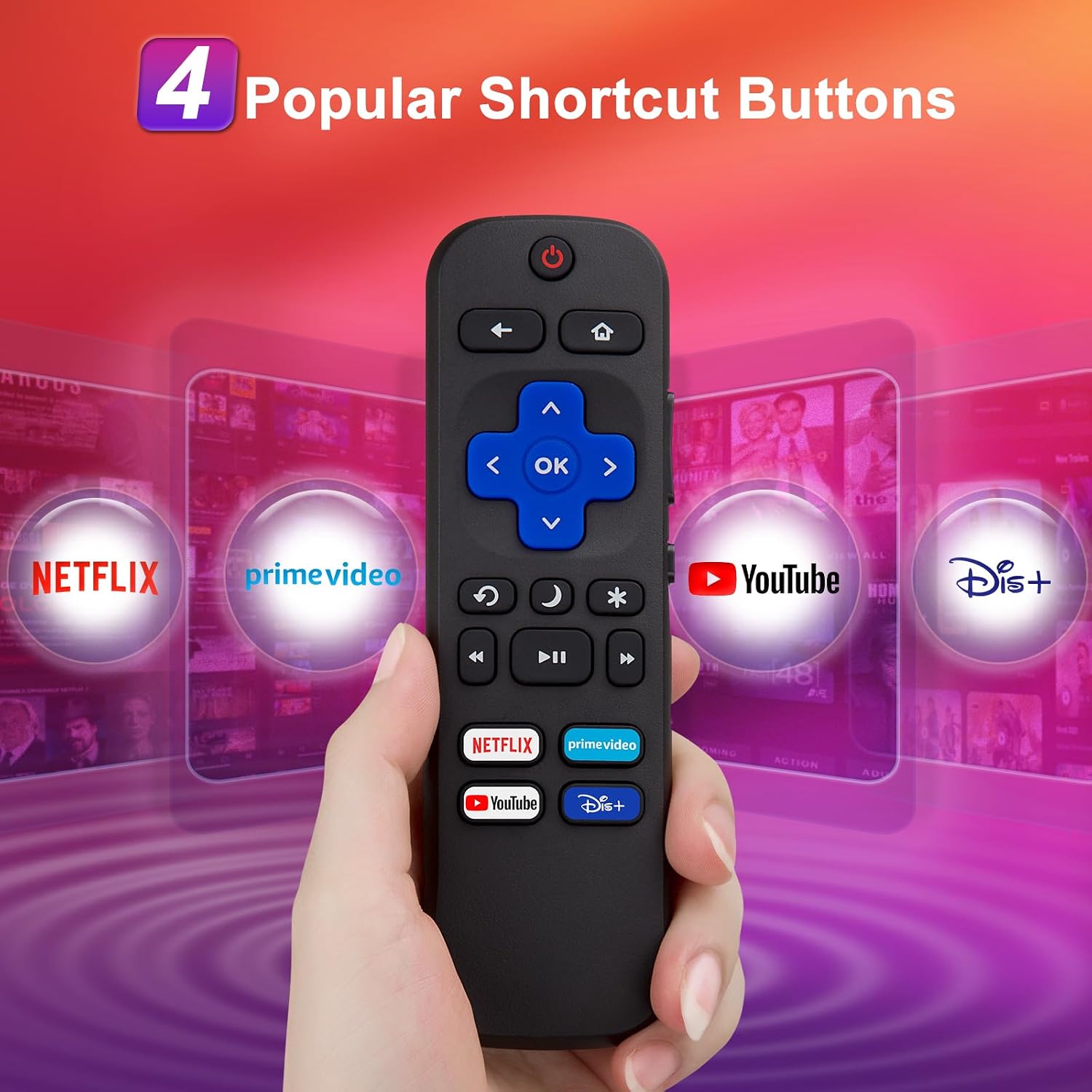 Thumbnail 4 de Roku TV replacement remote, 2-pack