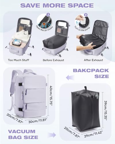 Thumbnail 3 de SZLX Mochila al Vacío con Bomba para Cabina 40x30x20 cm. Ideal para Ryanair, EasyJet y más