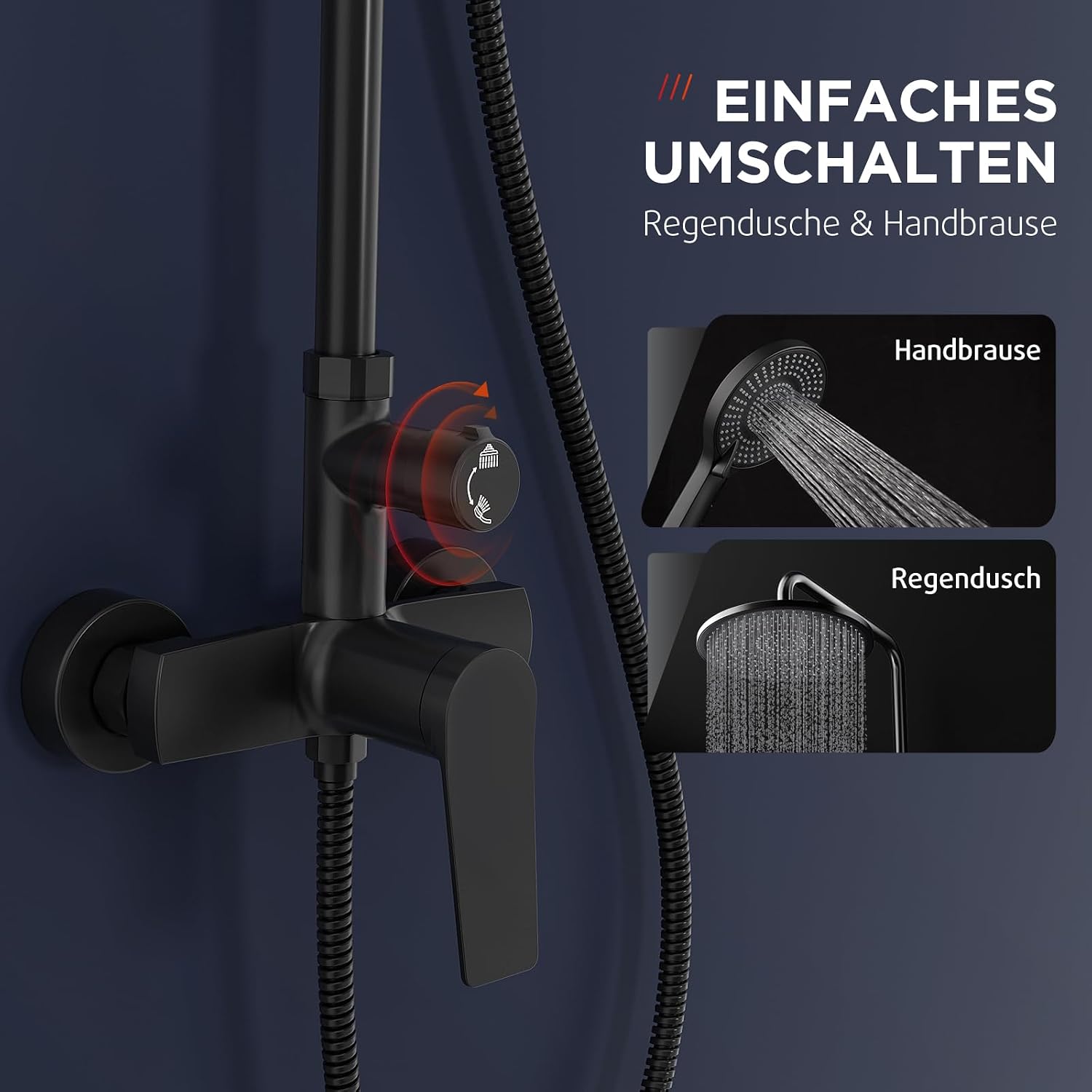 Thumbnail 2 de Rainsworth Duschsystem mit Armatur Schwarz