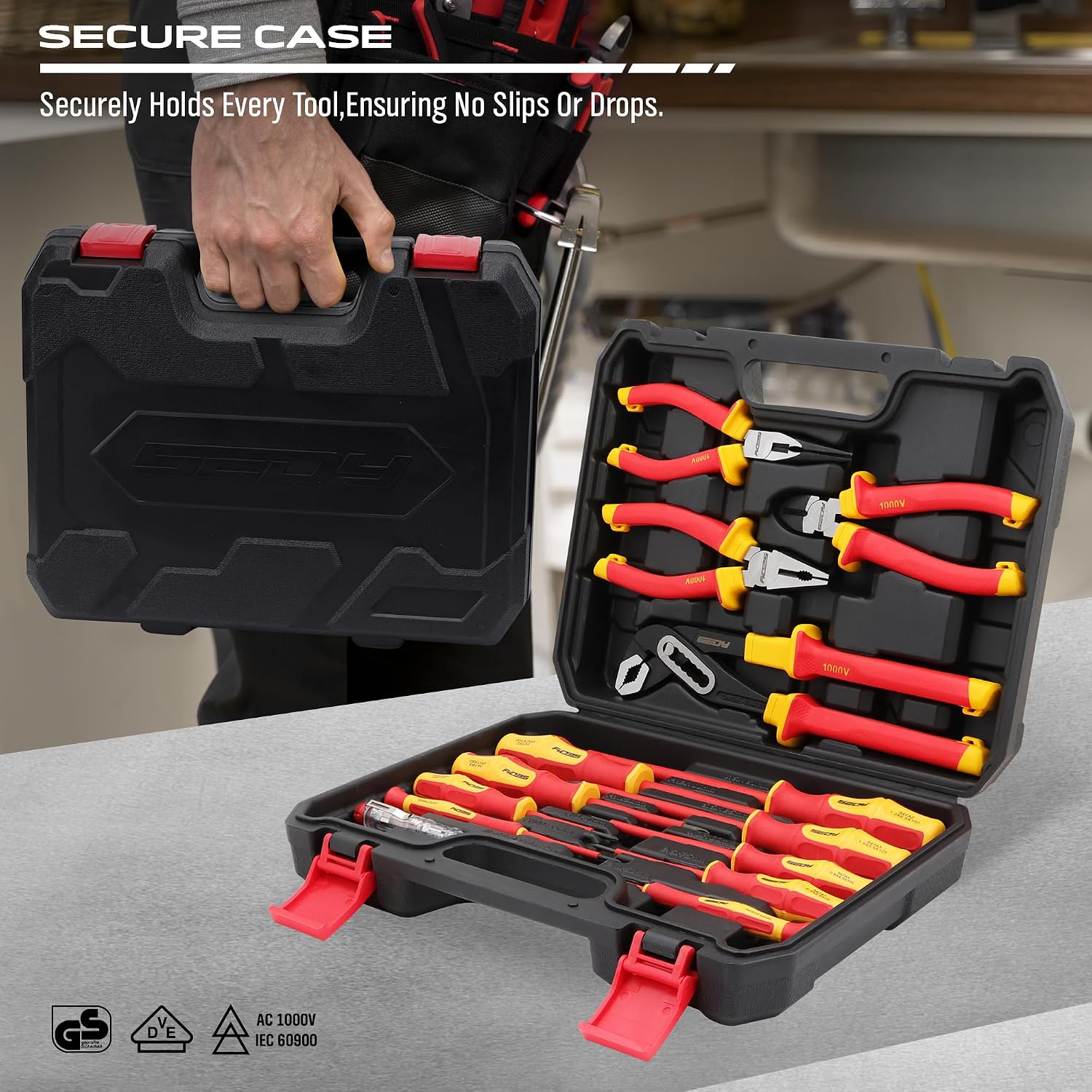 Thumbnail 6 de Insulated Screwdriver and Pliers Set, 14-Piece