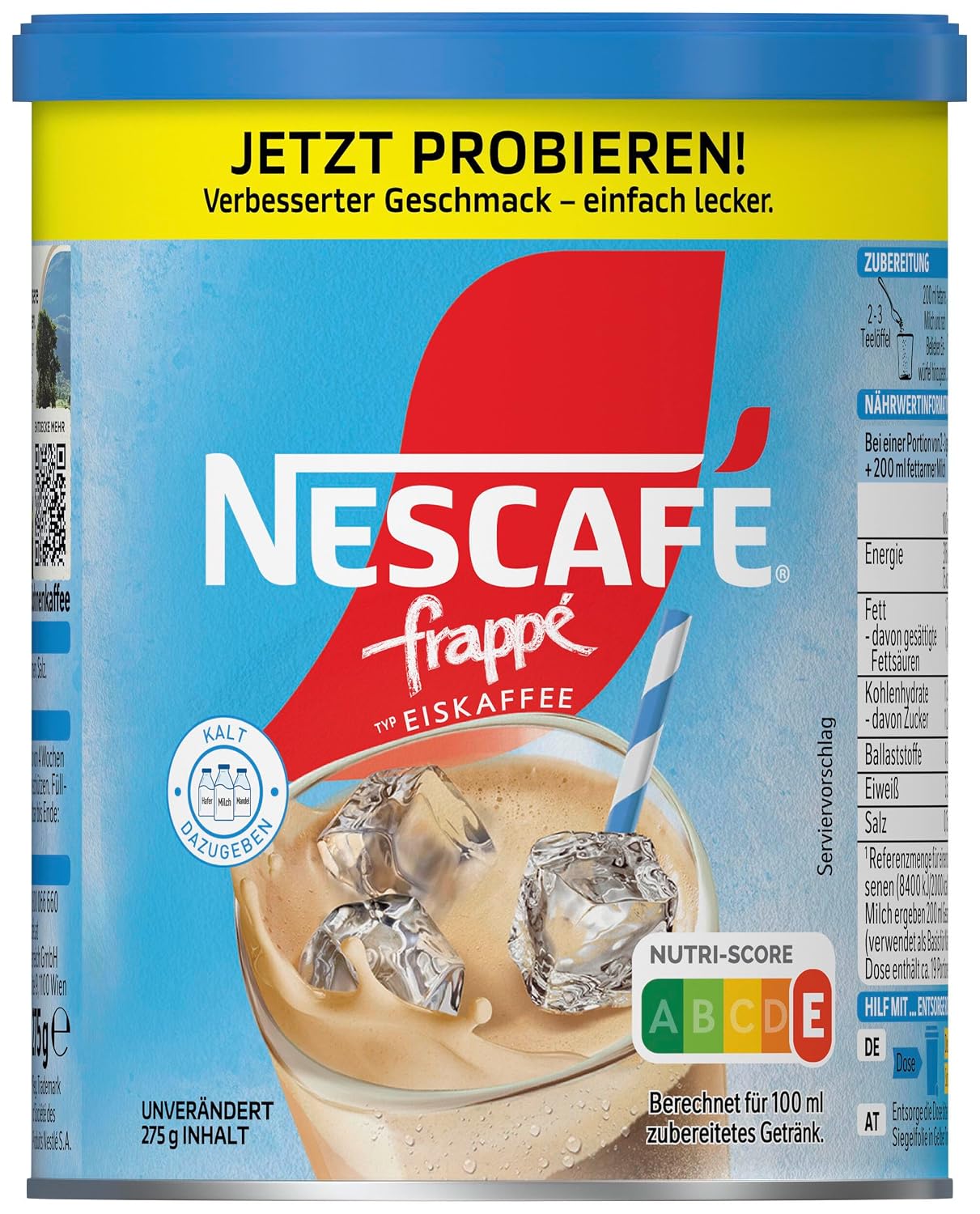 Thumbnail 1 de NESCAFÉ Frappé Typ Iced-Coffee, 2er Pack (275 g pro Dose) – Frappé-Kaffeepulver mit Instant-Kaffee