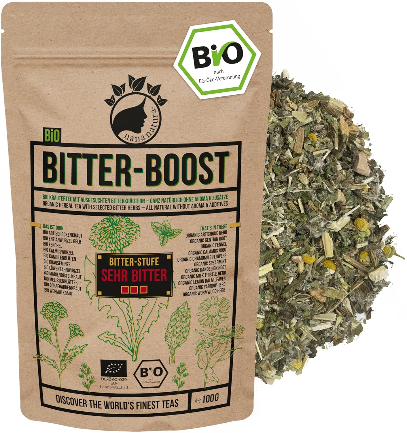 Thumbnail 5 de NanaNatura's BIO Bittertee BITTER-BOOST 100g