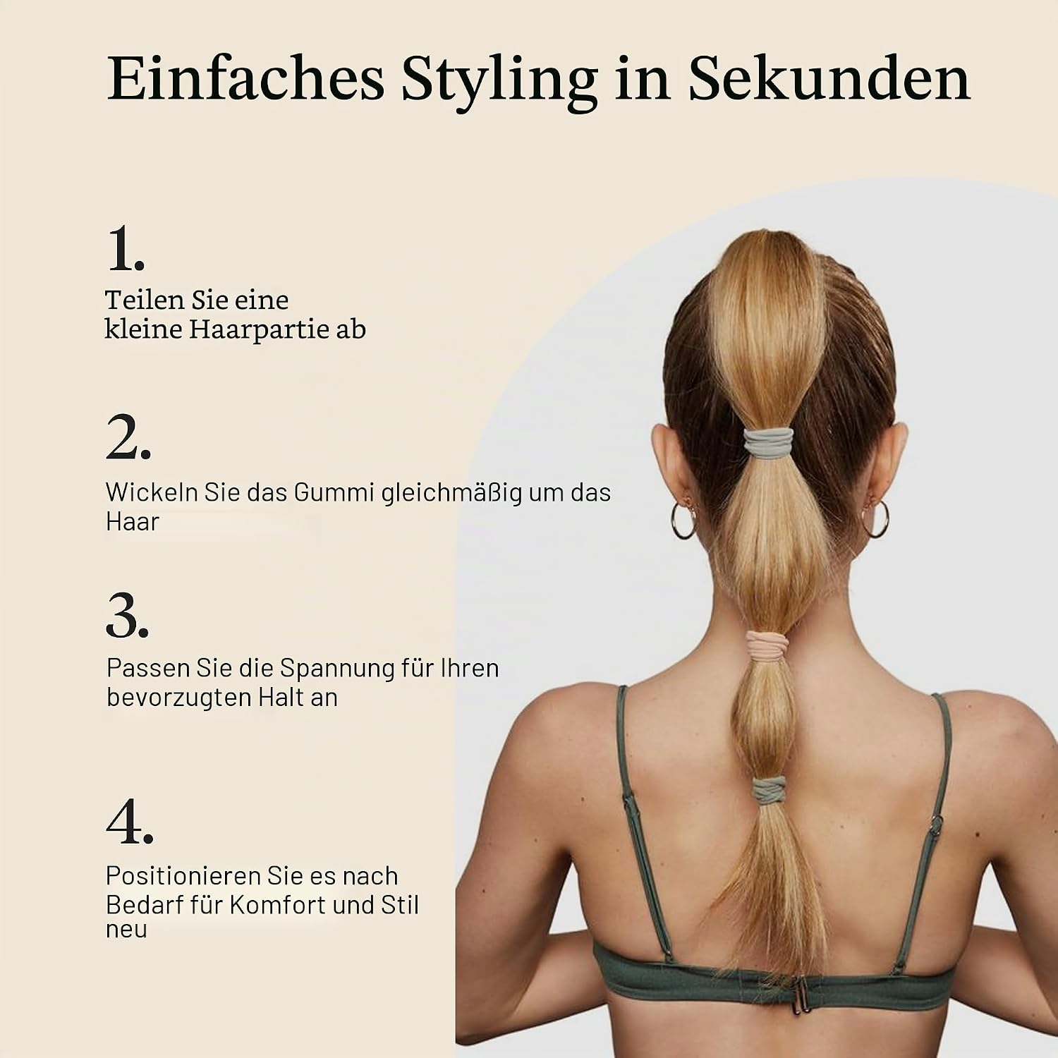 Thumbnail 6 de Kitsch Nylon-Haargummis ohne Haarschäden – Dehnbare Zopfgummis, 12 Stück