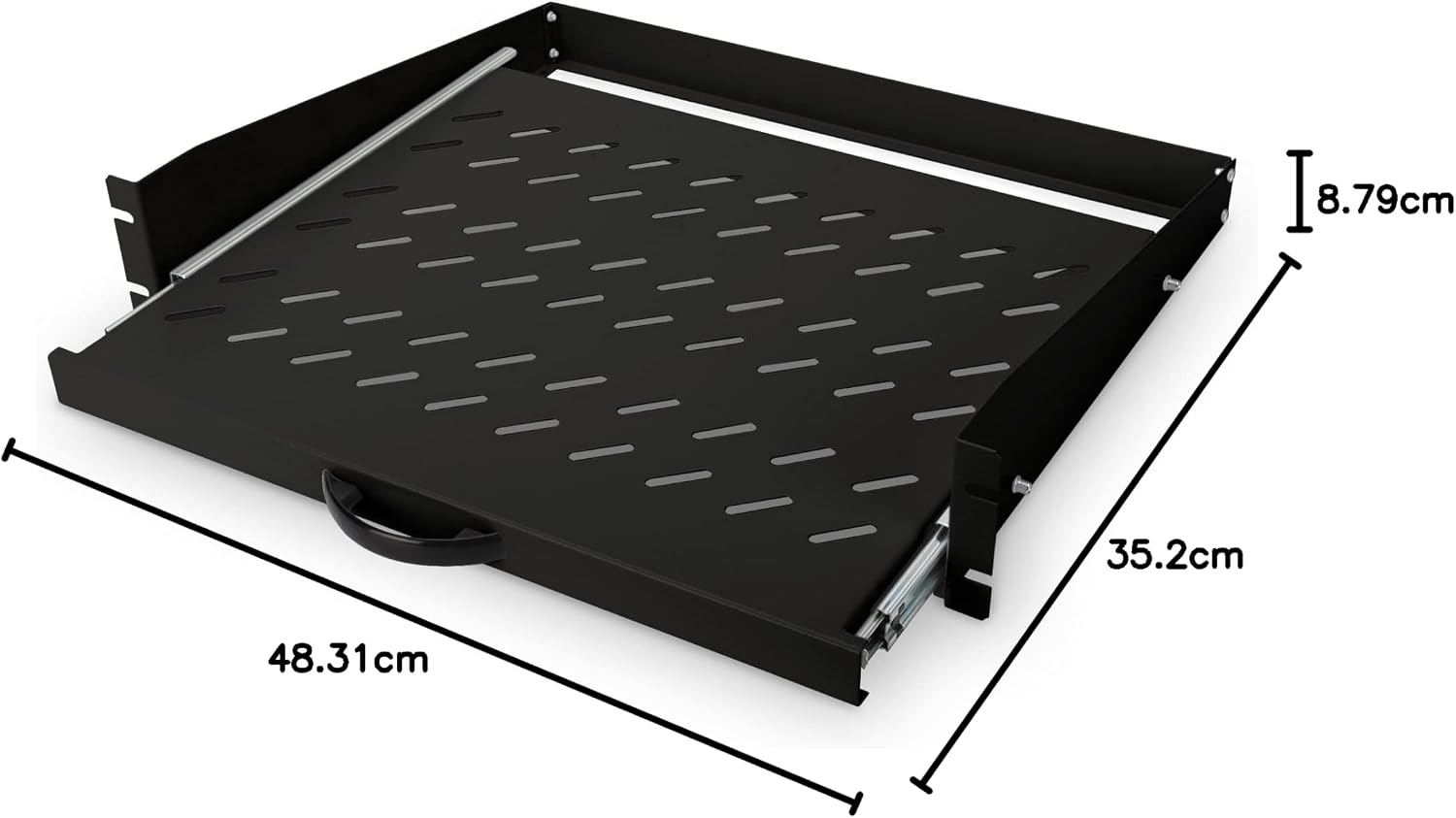 Thumbnail 1 de DIGITUS wysuwana półka rack 19 cali 2U, głębokość 352 mm, nośność 30 kg