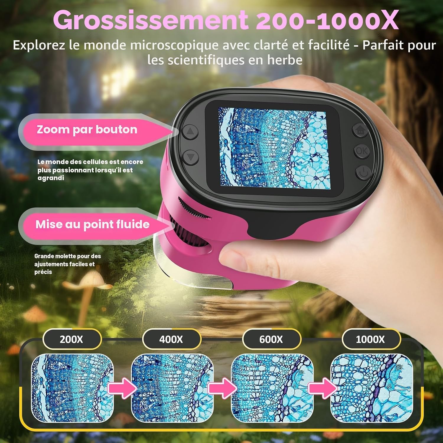 Thumbnail 1 de Microscope Enfant [Kit Complet] BEBANG – Microscopes de poche numérique 4K pour enfants 4–12 ans