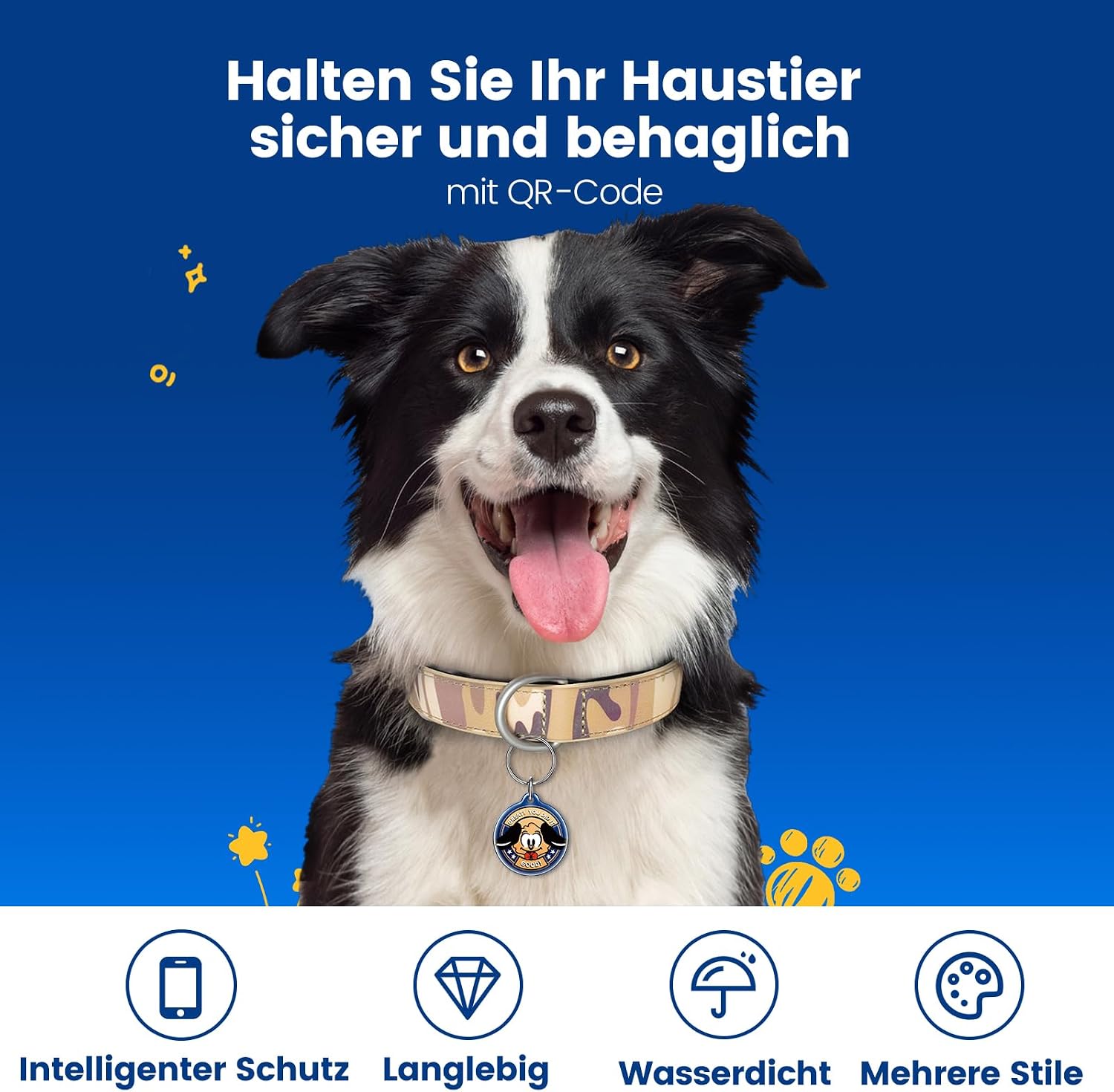 Detalle 2 de PawView QR-Hundemarke 2er Set 4,5 g