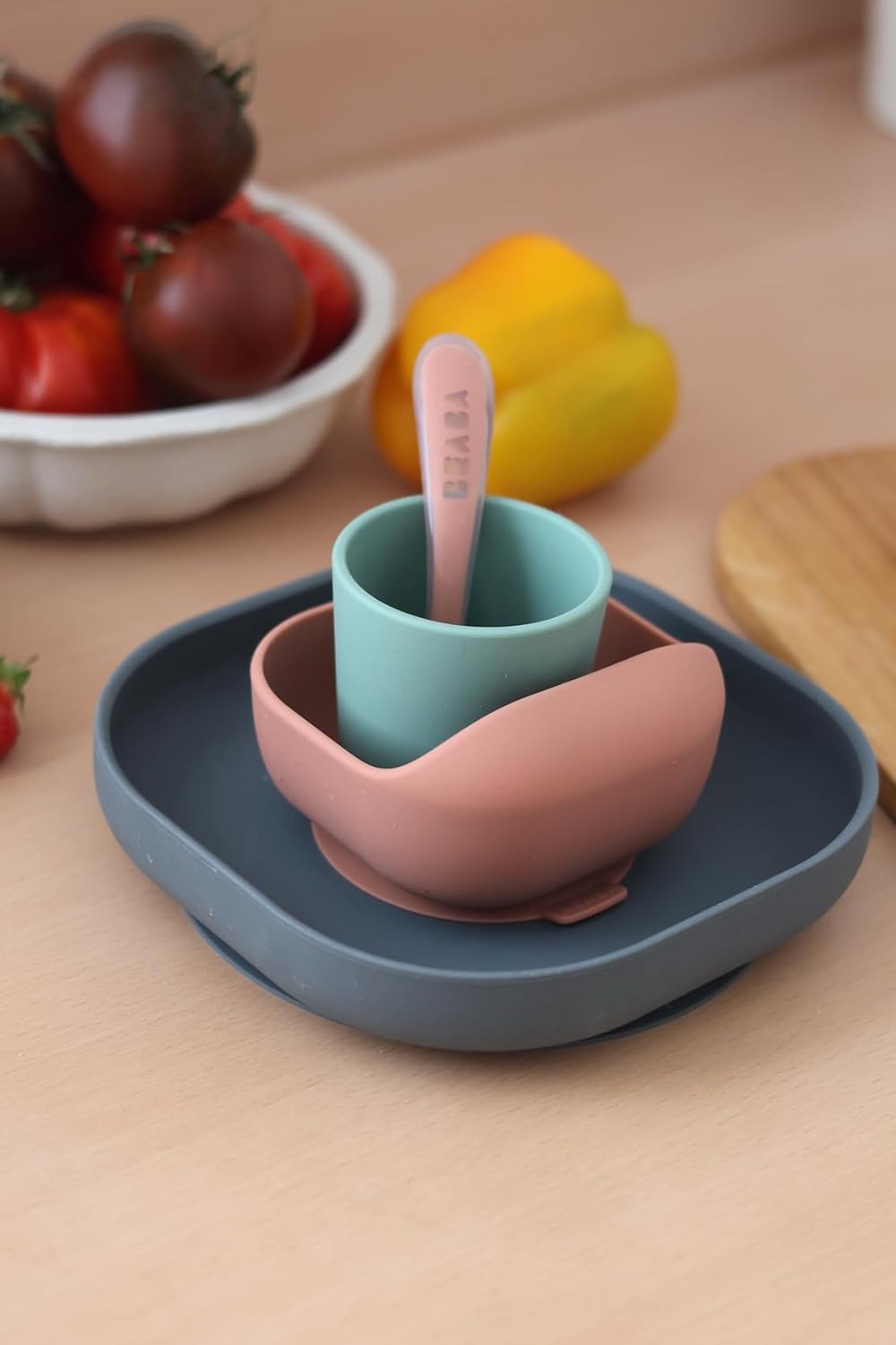 Thumbnail 3 de Béaba Set Vaisselle Silicone – 4 pièces (Assiette, Bol, Verre, Cuillère) avec ventouse