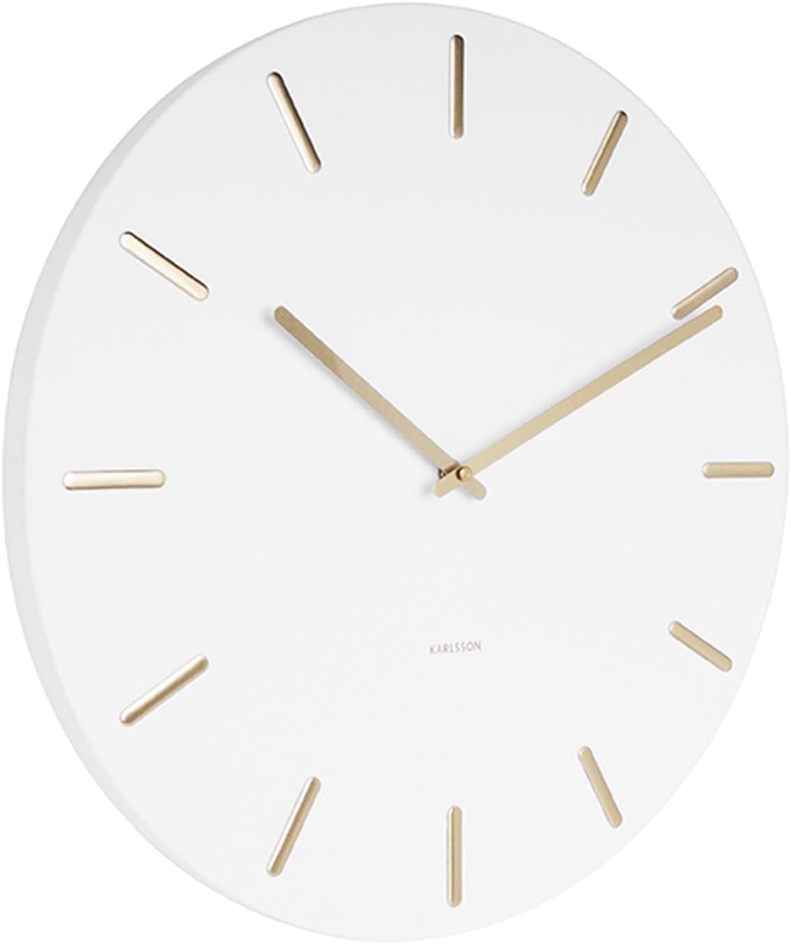 Detalle de Karlsson KA5716WH – cichy zegar ścienny 45 cm, biały, metalowy