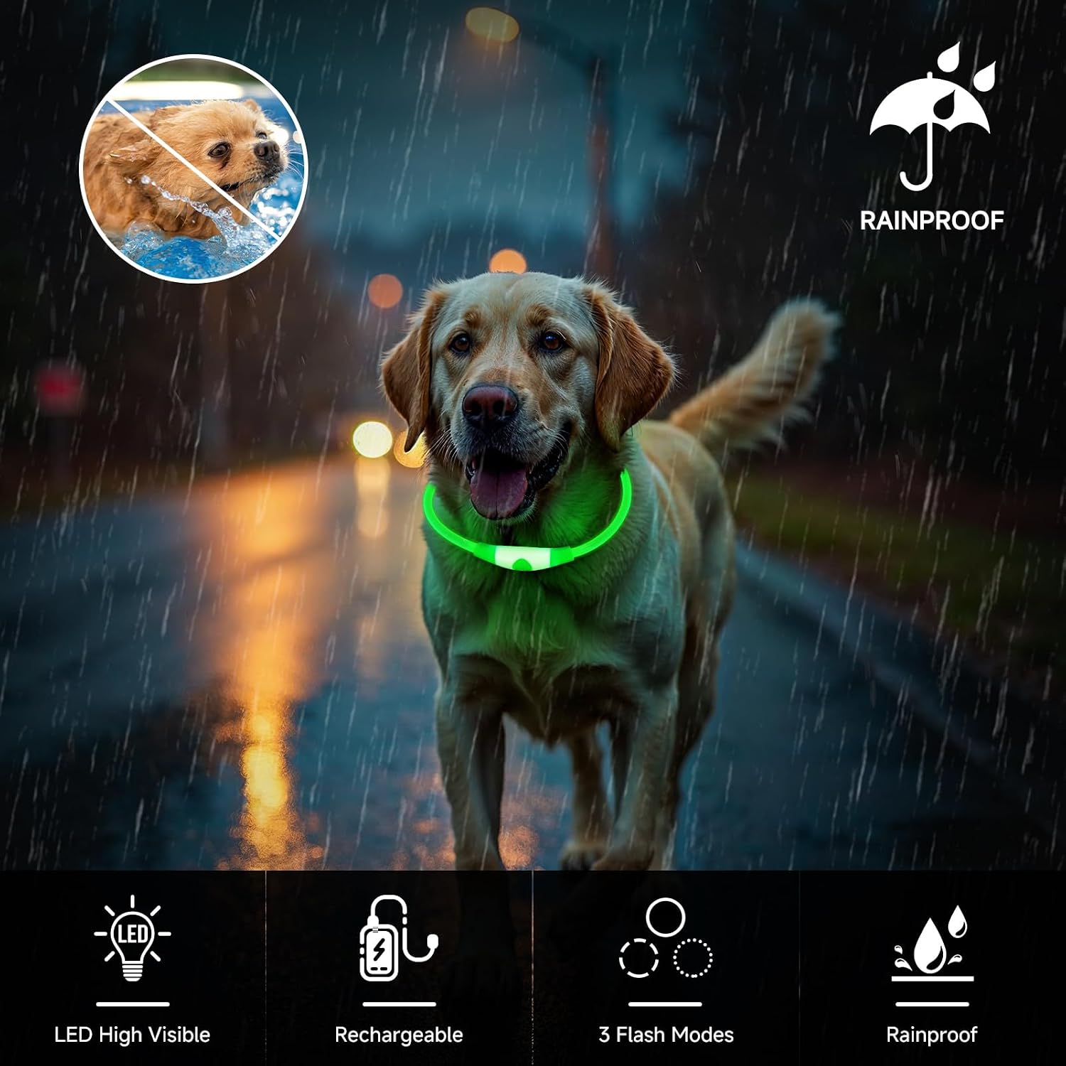 Thumbnail 4 de Cocodonut Light Up Dog Collar 70cm