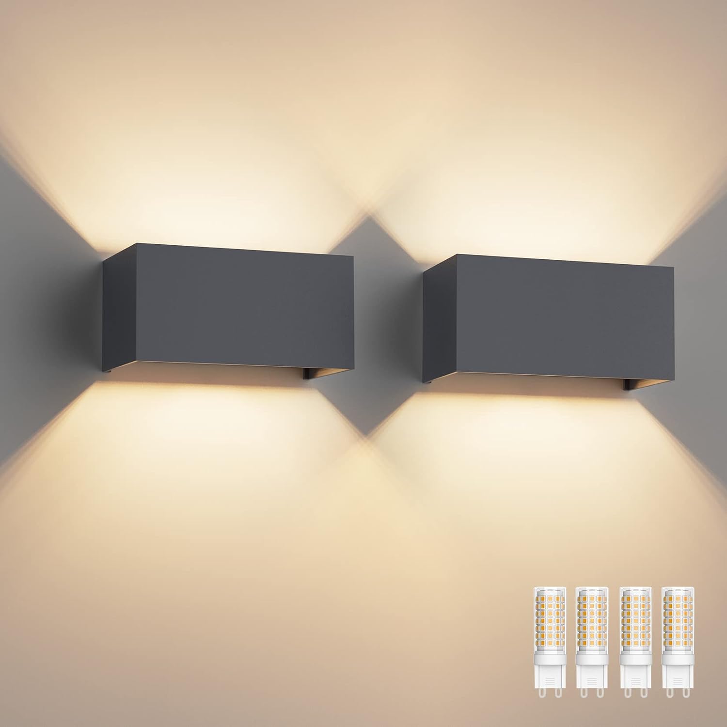 Detalle de Klighten Wandleuchte 2er Set G9 LED 9W 650lm