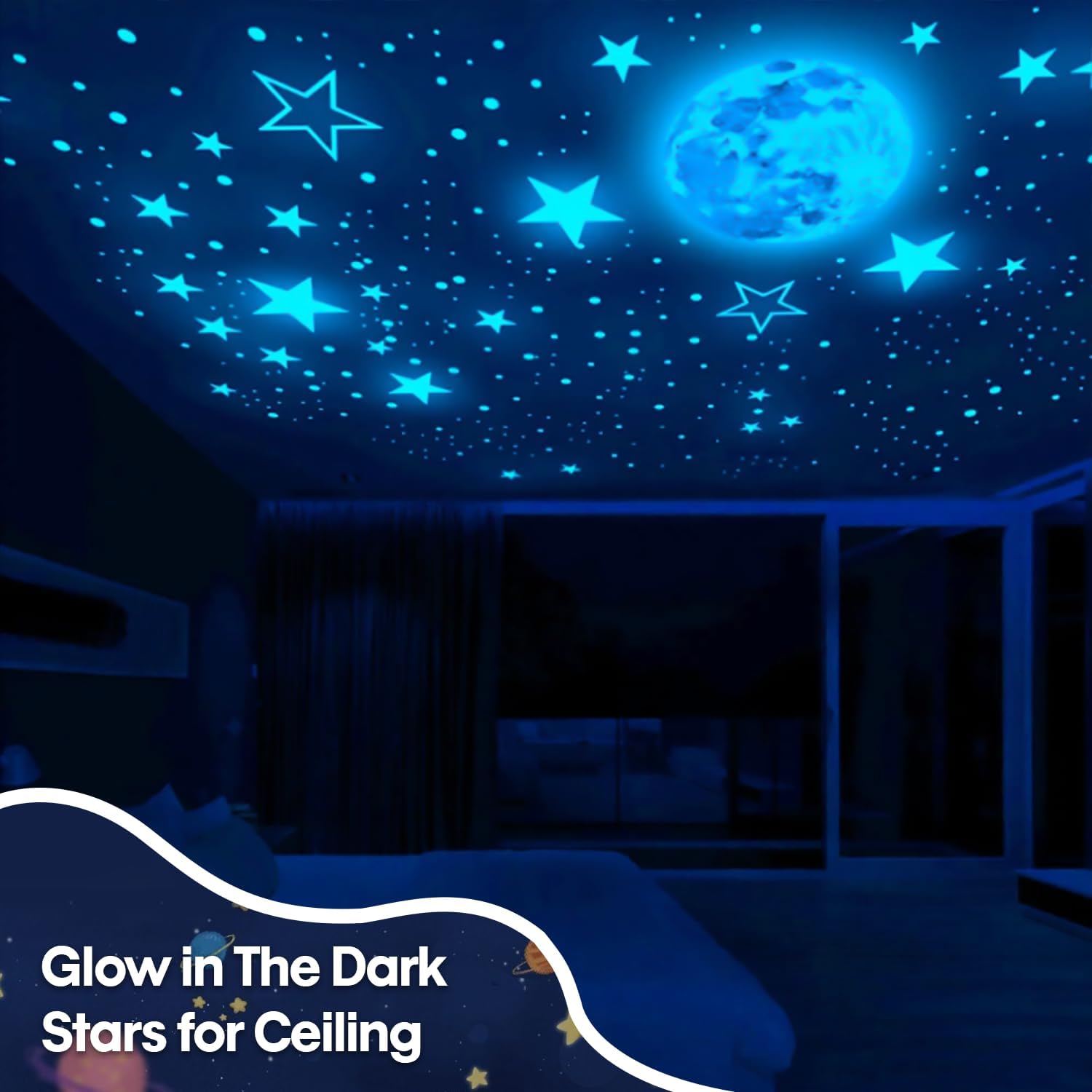 Thumbnail 1 de Luminoso Pegatinas 629 Piezas para Decoración Infantil 🌙⭐