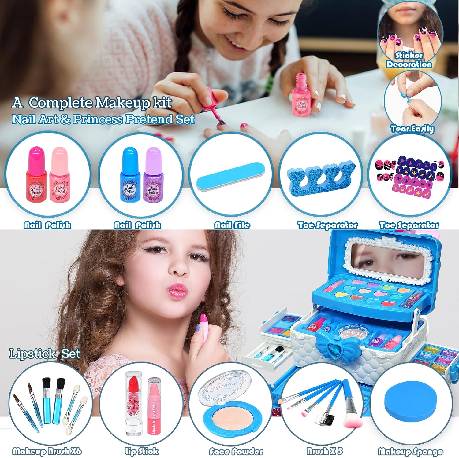 Thumbnail 4 de Princess Beauty Kids Makeup Set for 4–10 Years