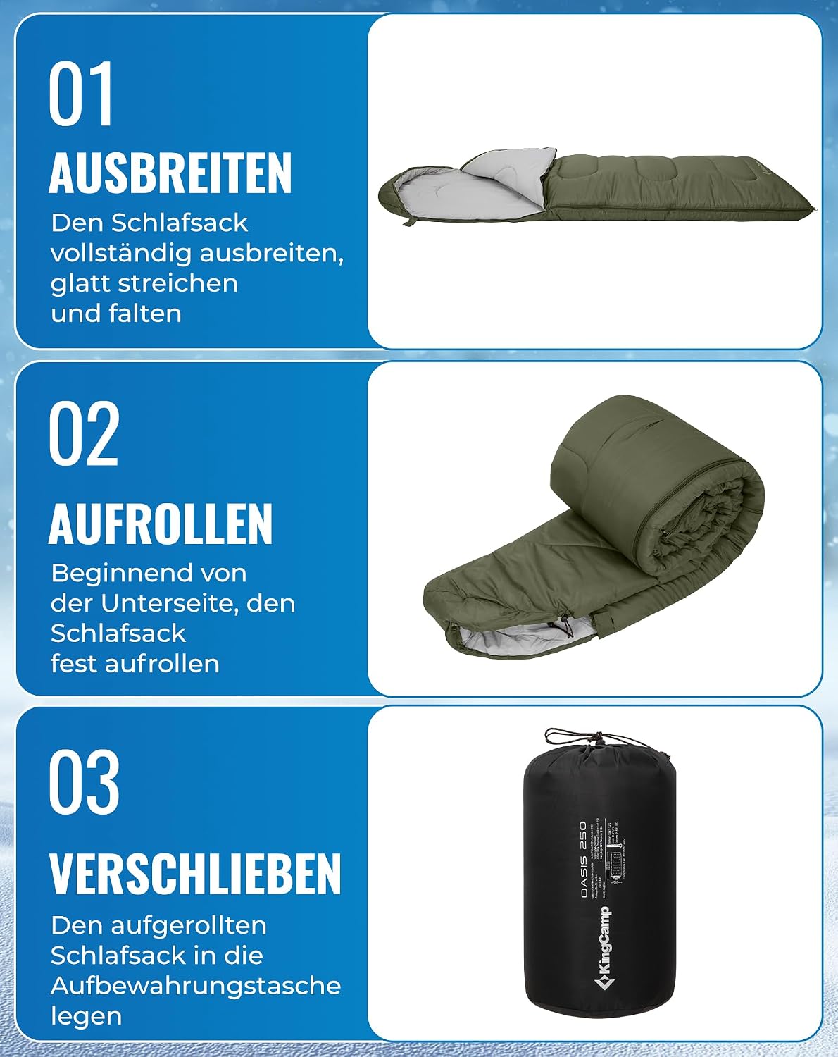 Thumbnail 6 de KingCamp Schlafsack XL, warm bei Kälte