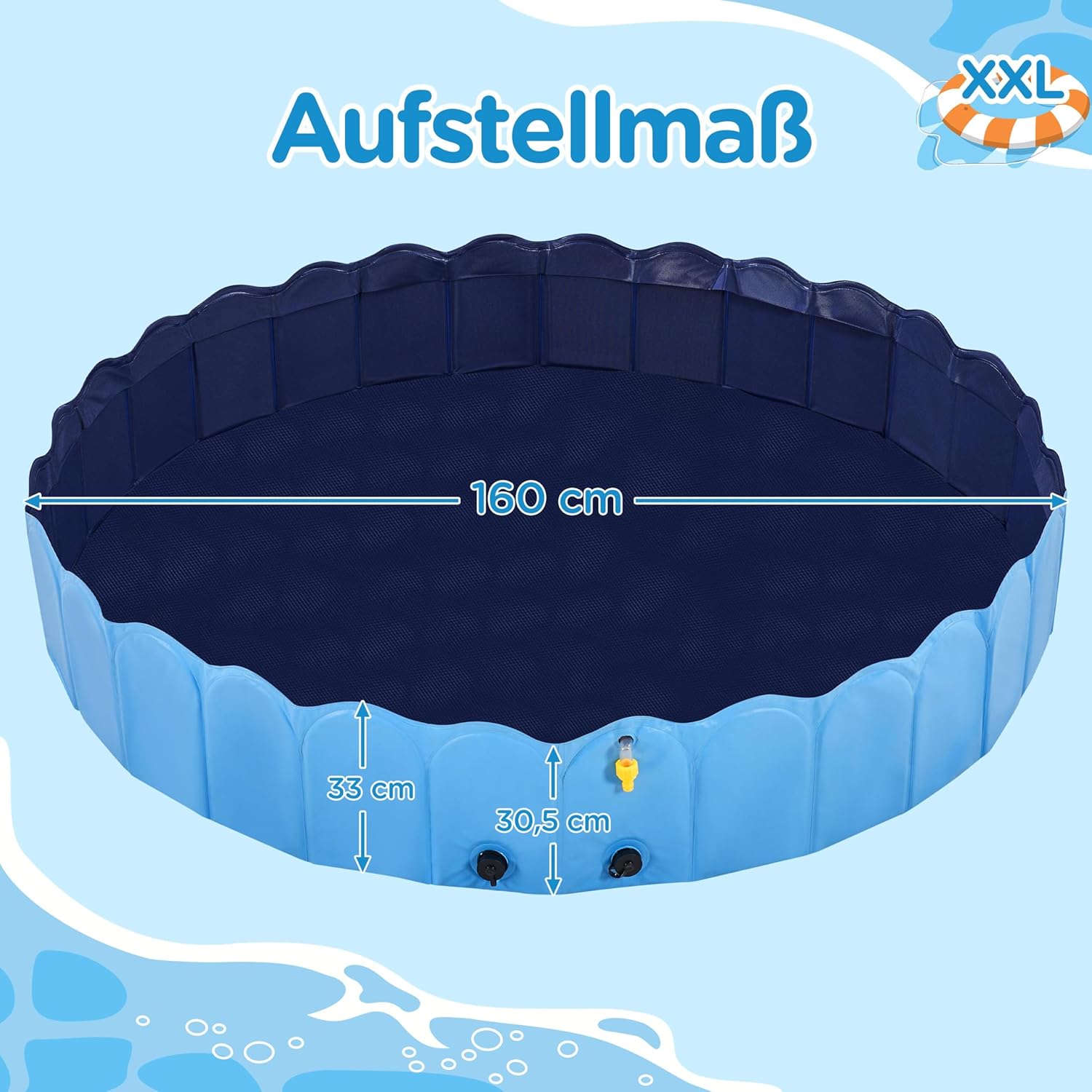 Thumbnail 2 de Yaheetech Hundepool 180 cm mit Sprinkler – robuster, rutschfester Planschspaß für Hunde