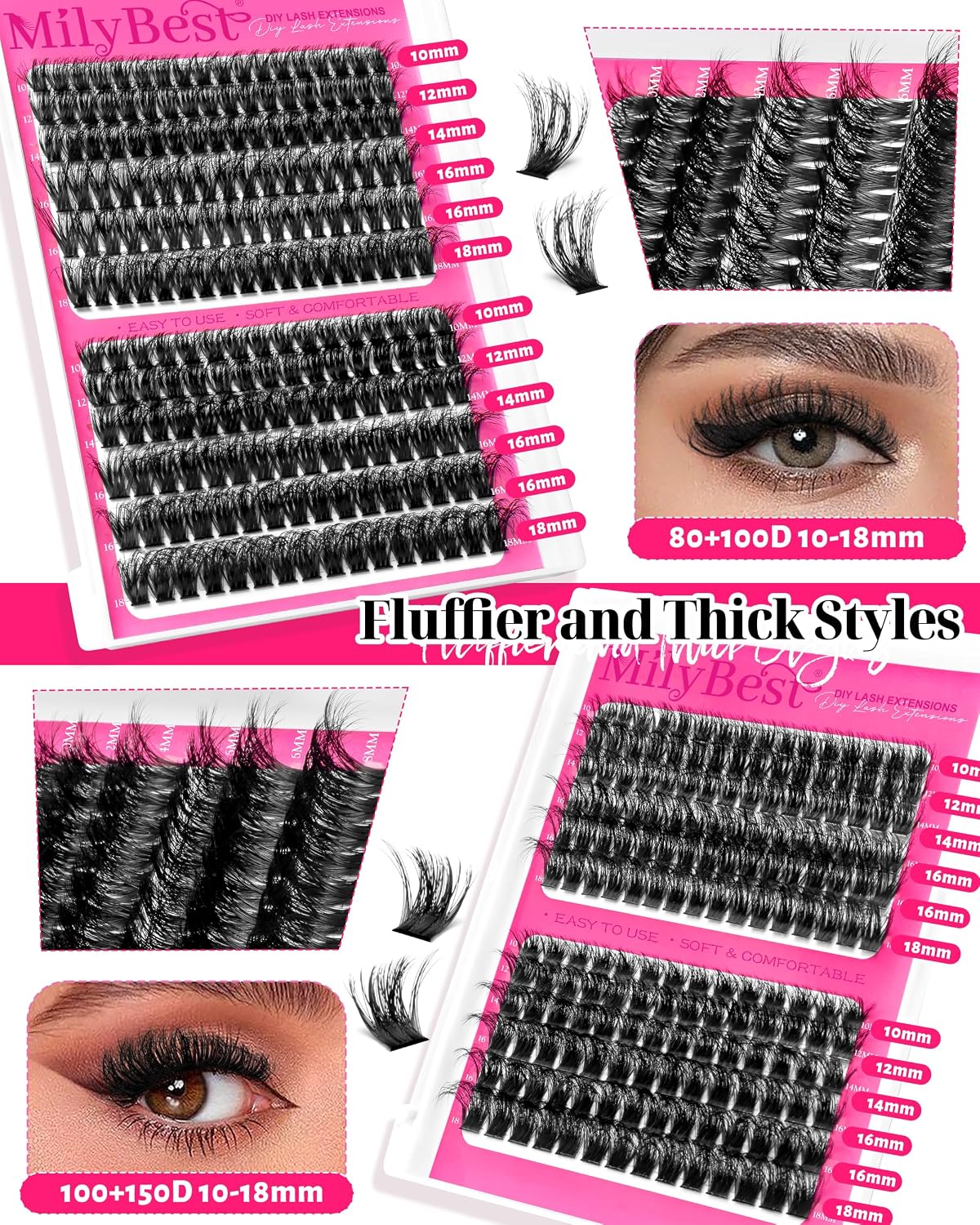 Thumbnail 3 de MilyBest 864PCS Lash Clusters Kit 💄