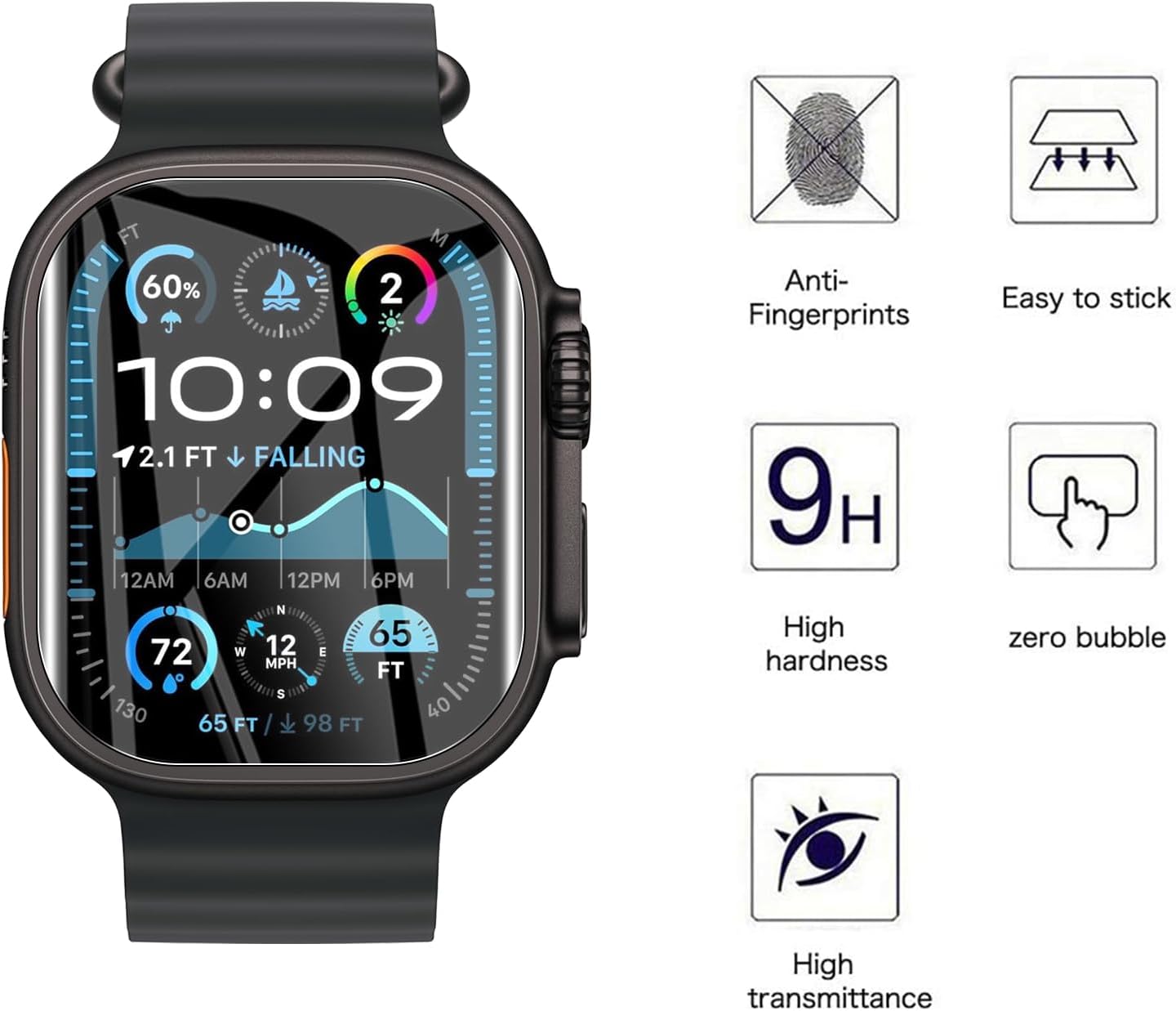Thumbnail 1 de AOKUMA 6 Pack Soft TPU Screen Protector for Apple Watch Ultra 3 49mm