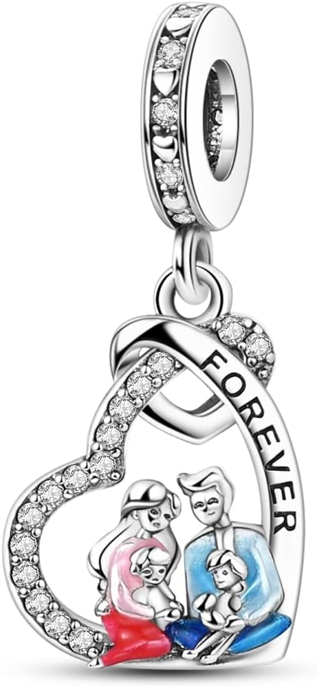 Thumbnail 6 de QIKAOLA Charm Anhänger 925er Sterling Silber – Pandora-kompatibel, mit CZ-Steinen