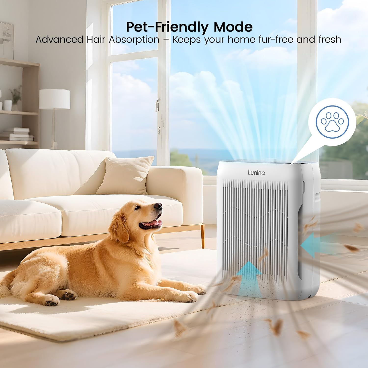 Detalle 2 de LUNINO Air Purifier for Large Rooms 3000 Ft² 🏷