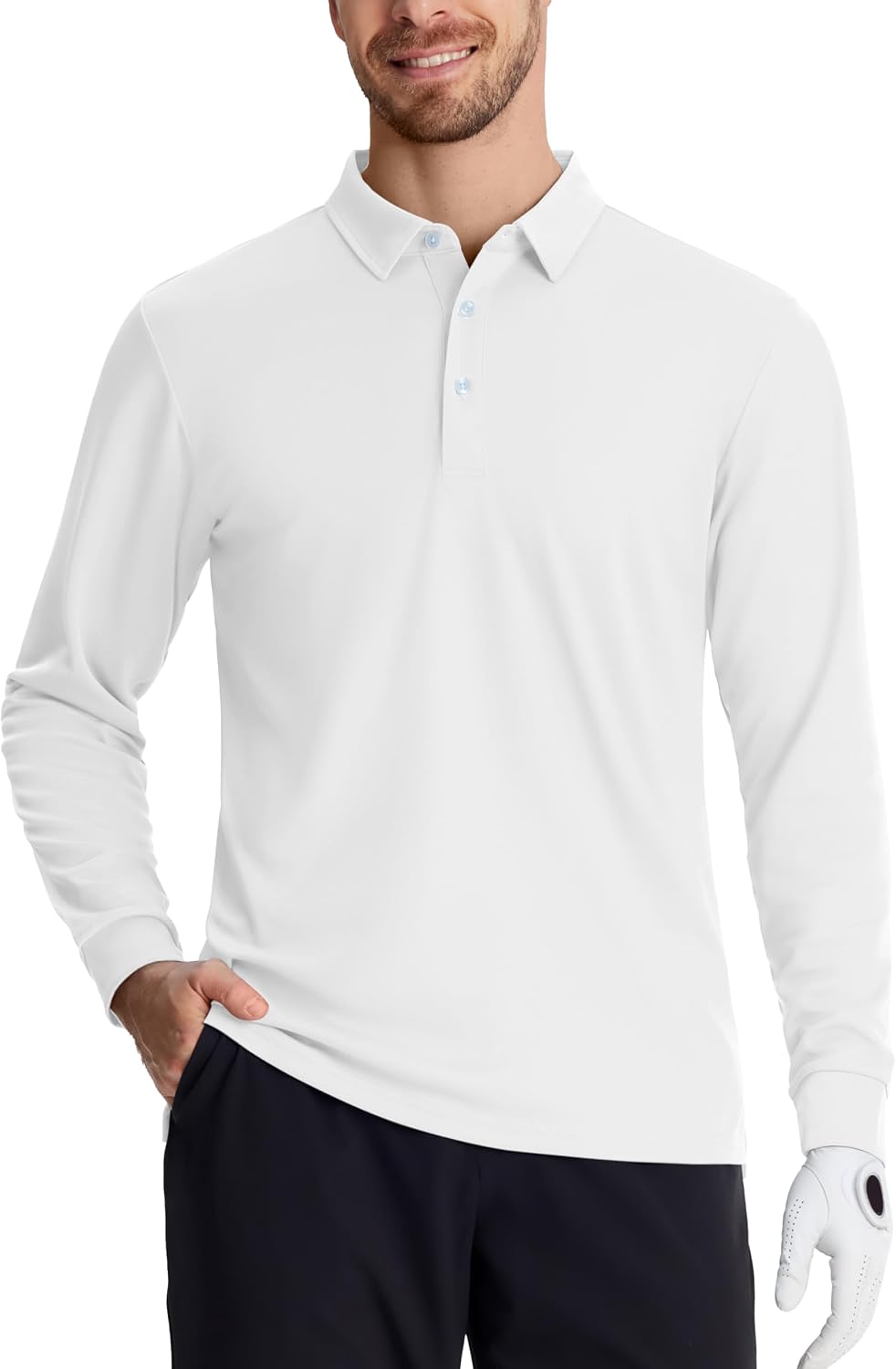 Detalle 2 de Long sleeve quick-dry polo shirt