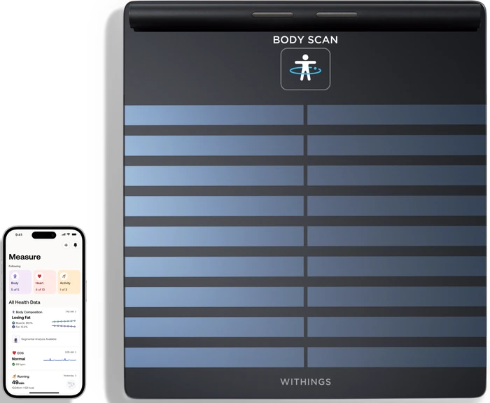 Thumbnail 2 de Withings Body Scan Schwarz – Körperanalyse-Waage für Hände & Füße
