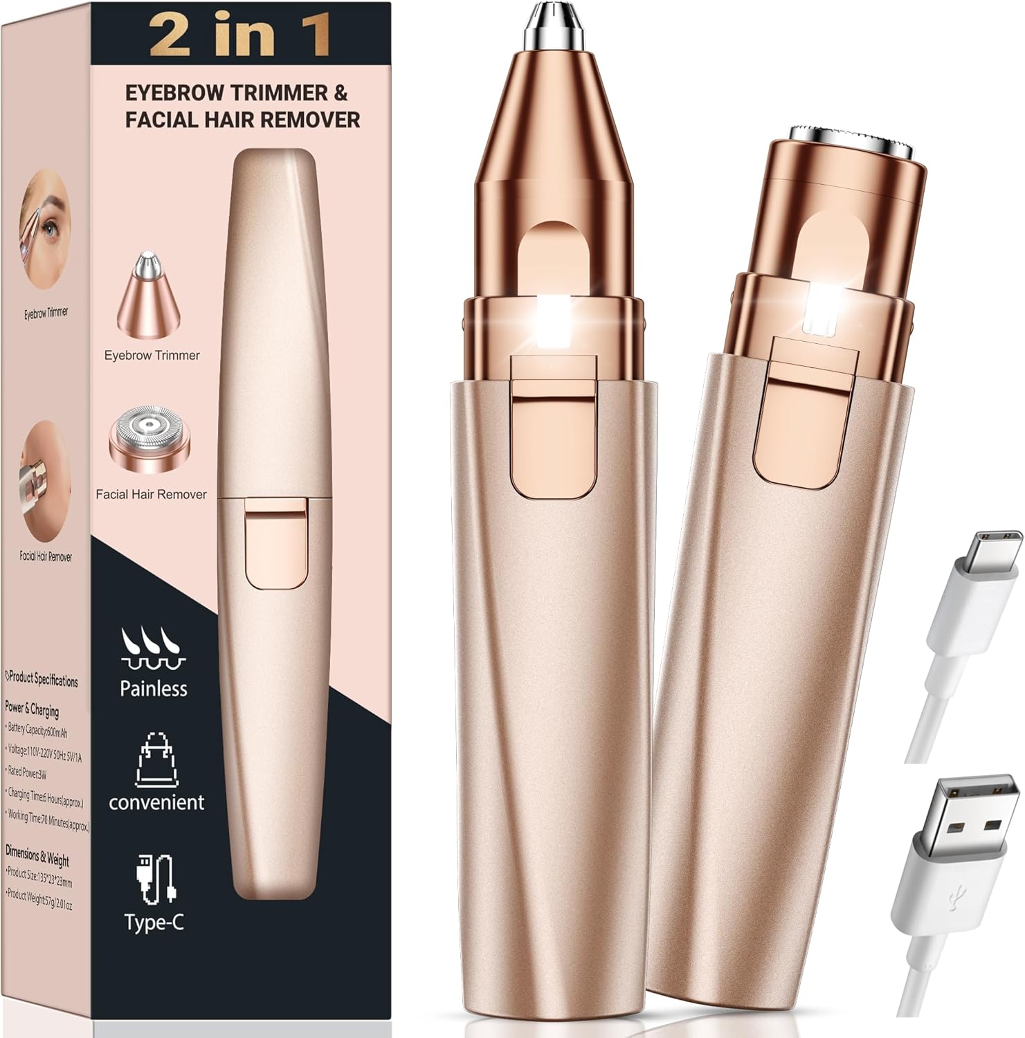 Detalle de Augenbrauen Trimme Damen 2in1 Rasierer
