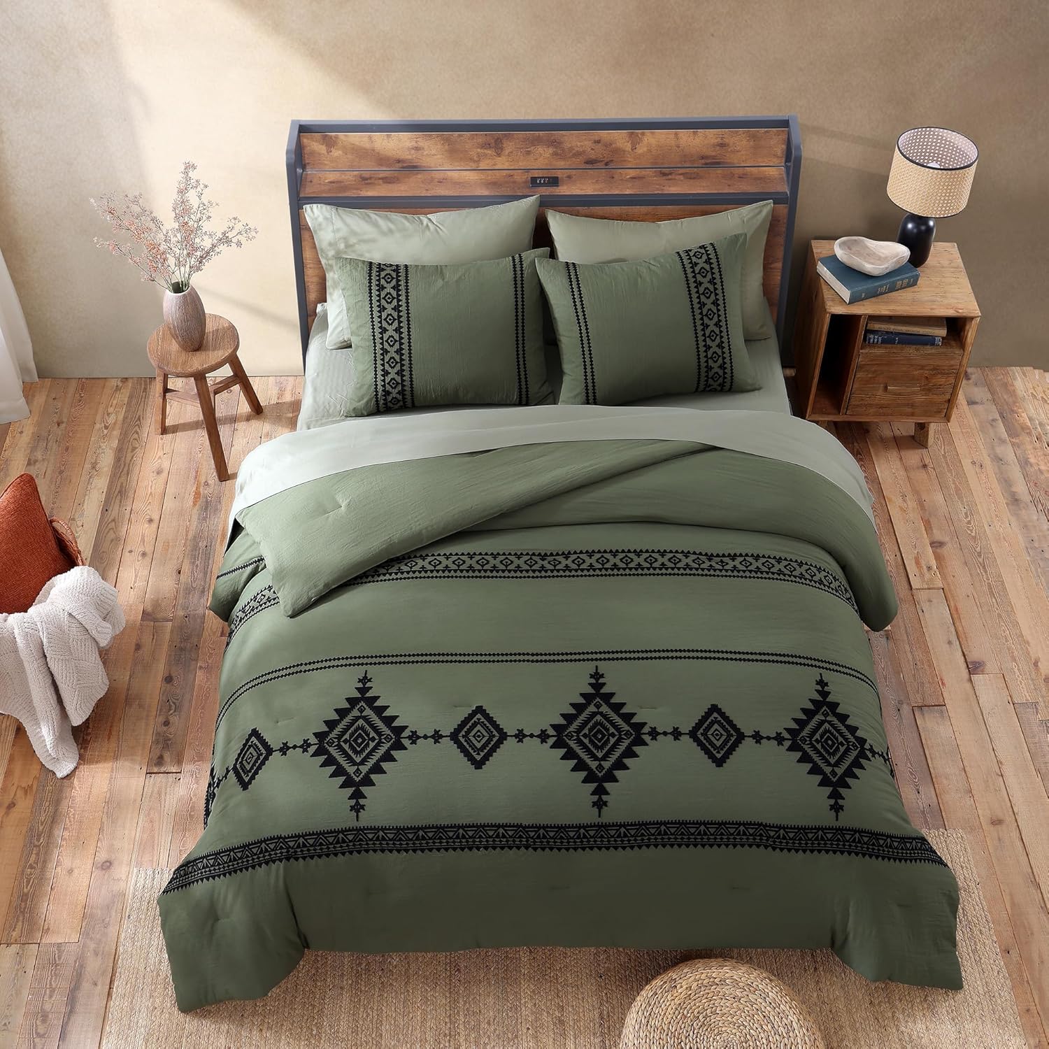 Detalle 2 de MaiRêve Embroidery Comforter Set Queen 90x90
