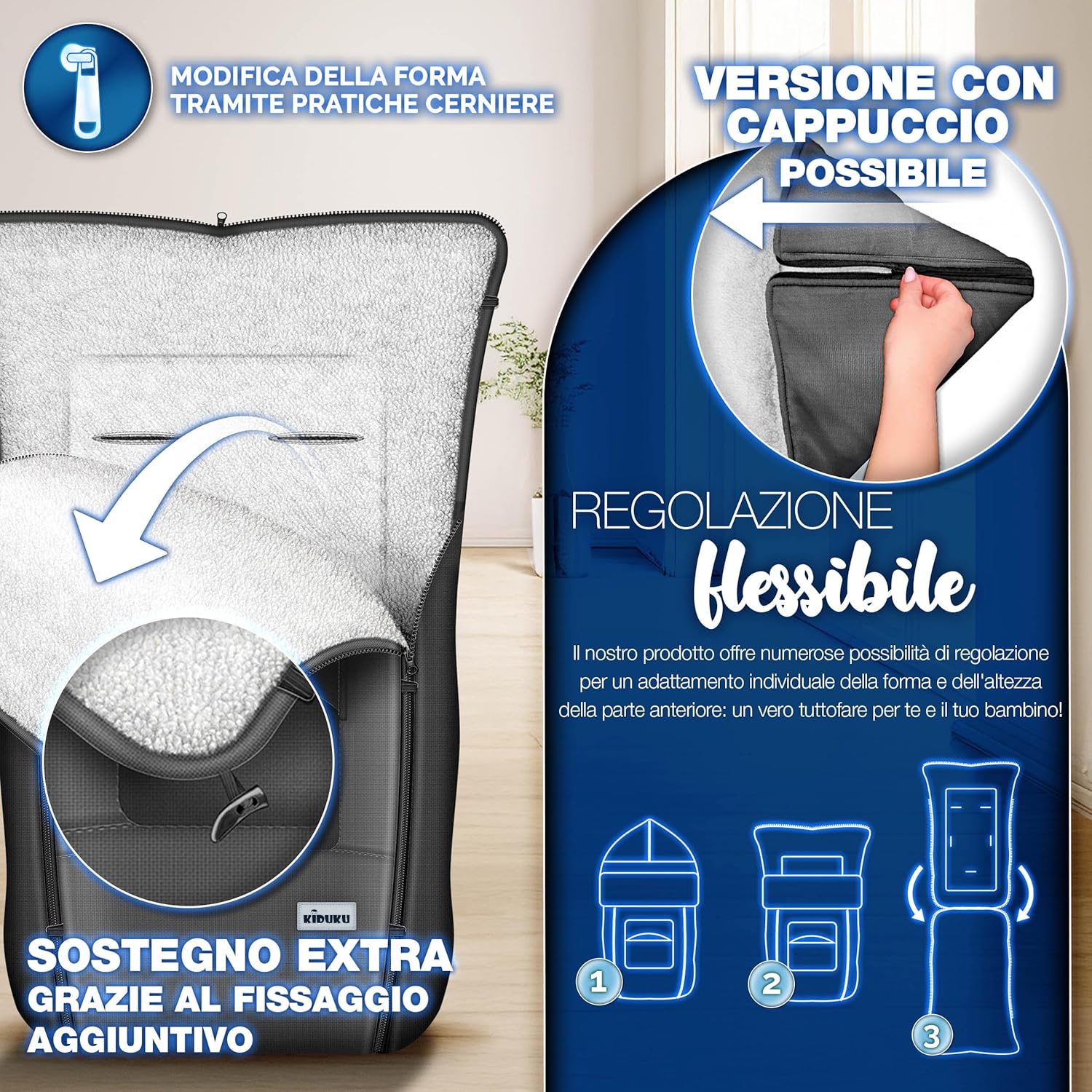 Thumbnail 5 de KIDUKU Sacco Passeggino Universale 30°C