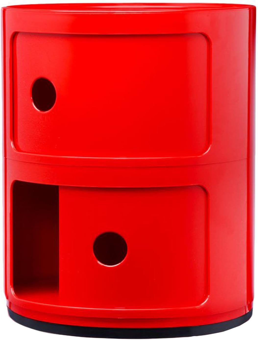 Detalle de Kartell Componibili contenitore 2 elementi rosso, base tonda