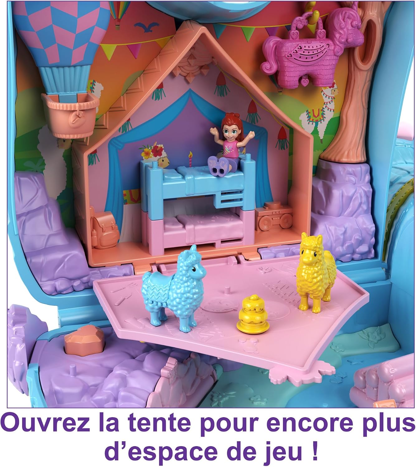 Detalle 2 de Polly Pocket Grand Coffret Lama Surprises Soirée Pyjama
