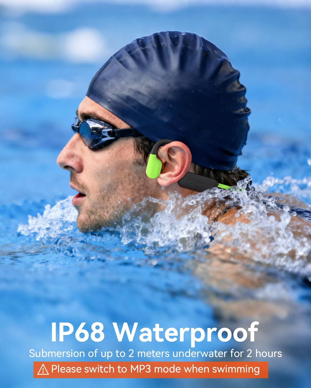 Thumbnail 2 de MONODEAL Kopfhörer Schwimmen IP68 – Knochenschall, Open-Ear, 8 GB MP3-Speicher, Bluetooth 5.4