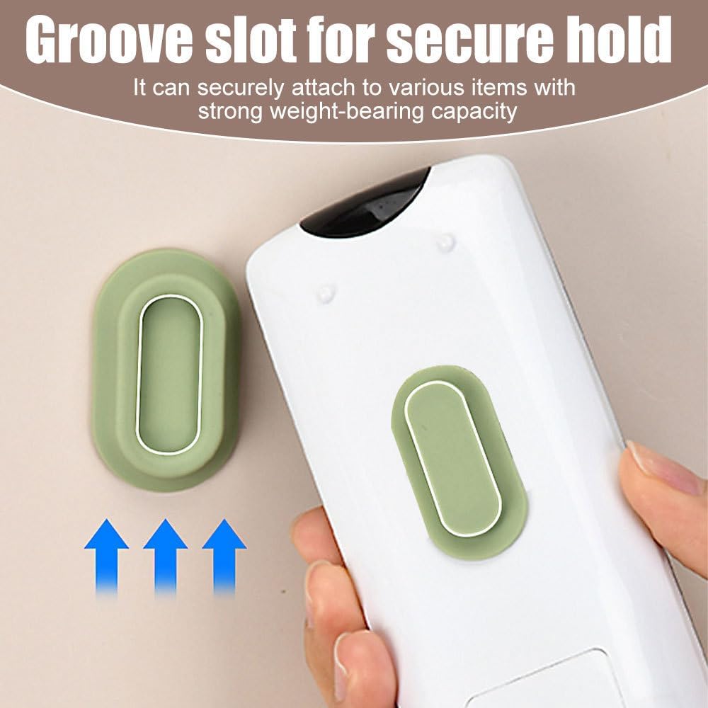 Detalle de Magnetic Remote Control Holder, 5-Pack | Self-Adhesive Silicone Wall Mounts for Remote, Toothbrushes and More