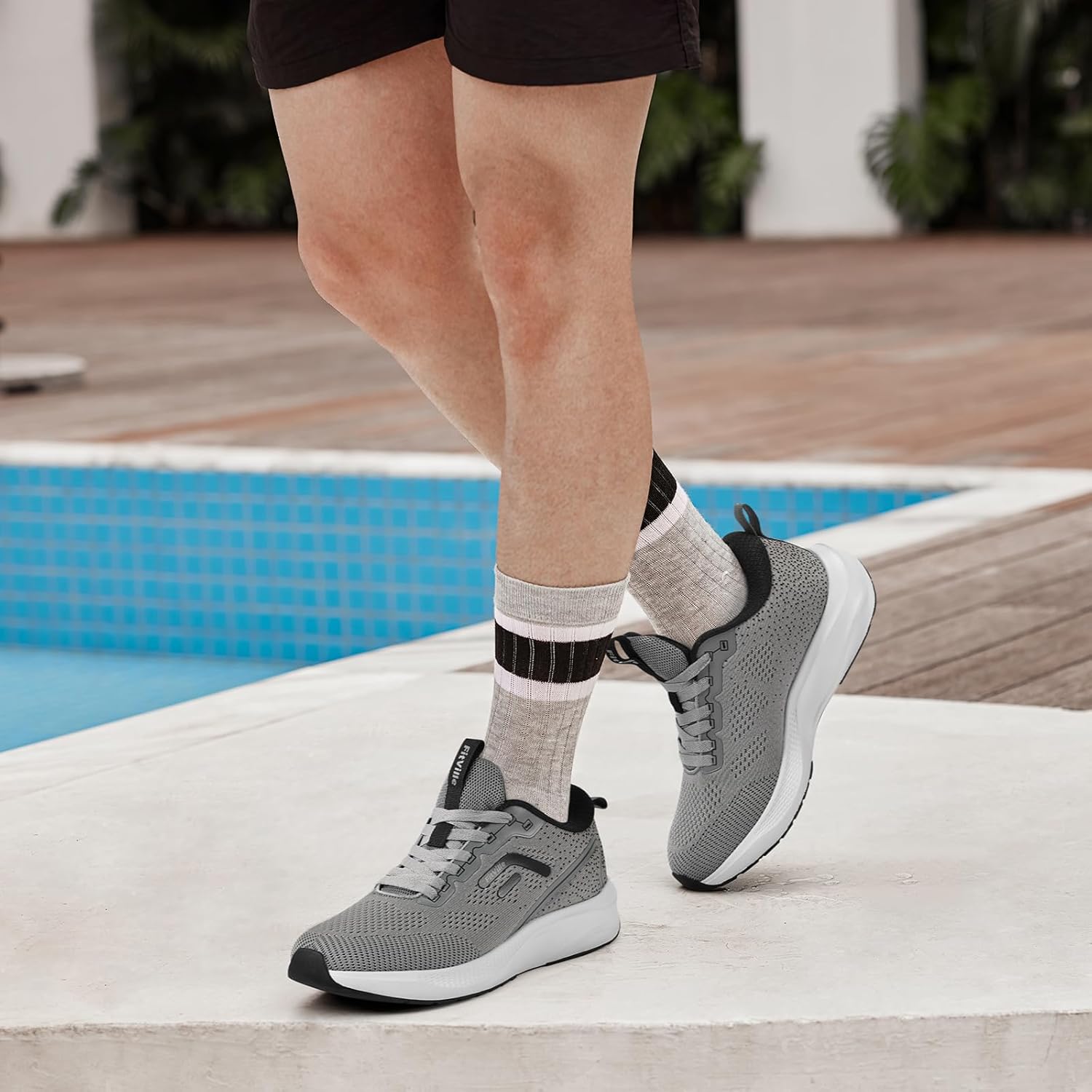 Thumbnail 1 de FitVille Wide Fit Trainers for Men with Arch Support – Road Running Shoes