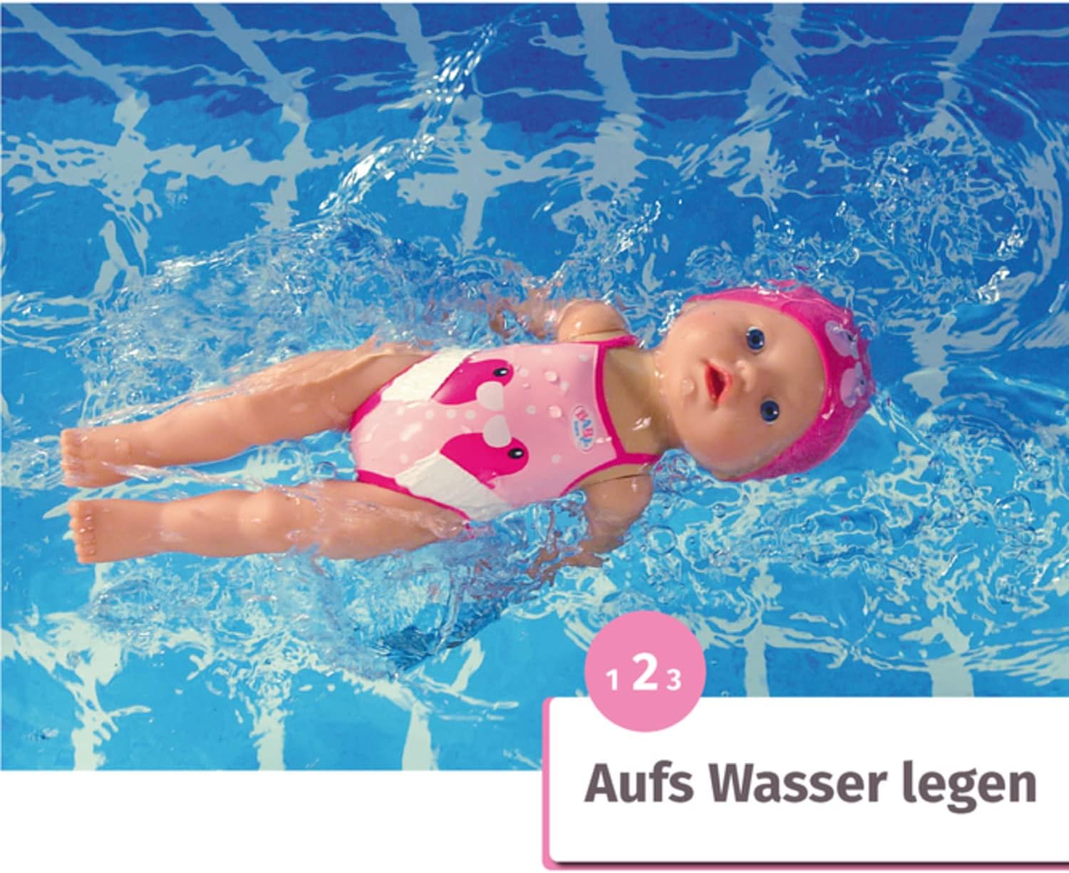 Detalle de BABY born Lizzie nageur 30 cm — poupée de bain à remonter, étanche et sans piles (référence 835302)