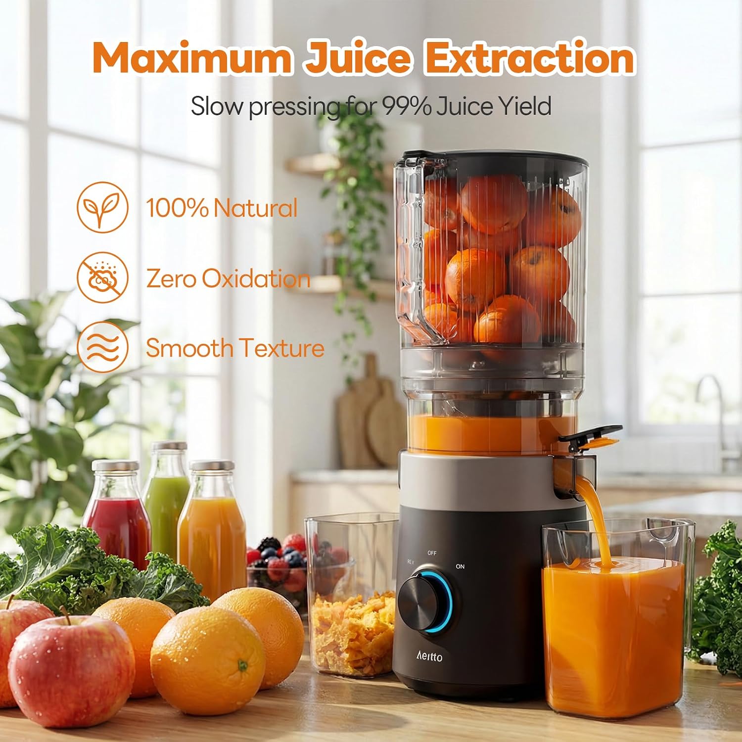 Detalle 1 de Aeitto Cold Press Juicer 100oz