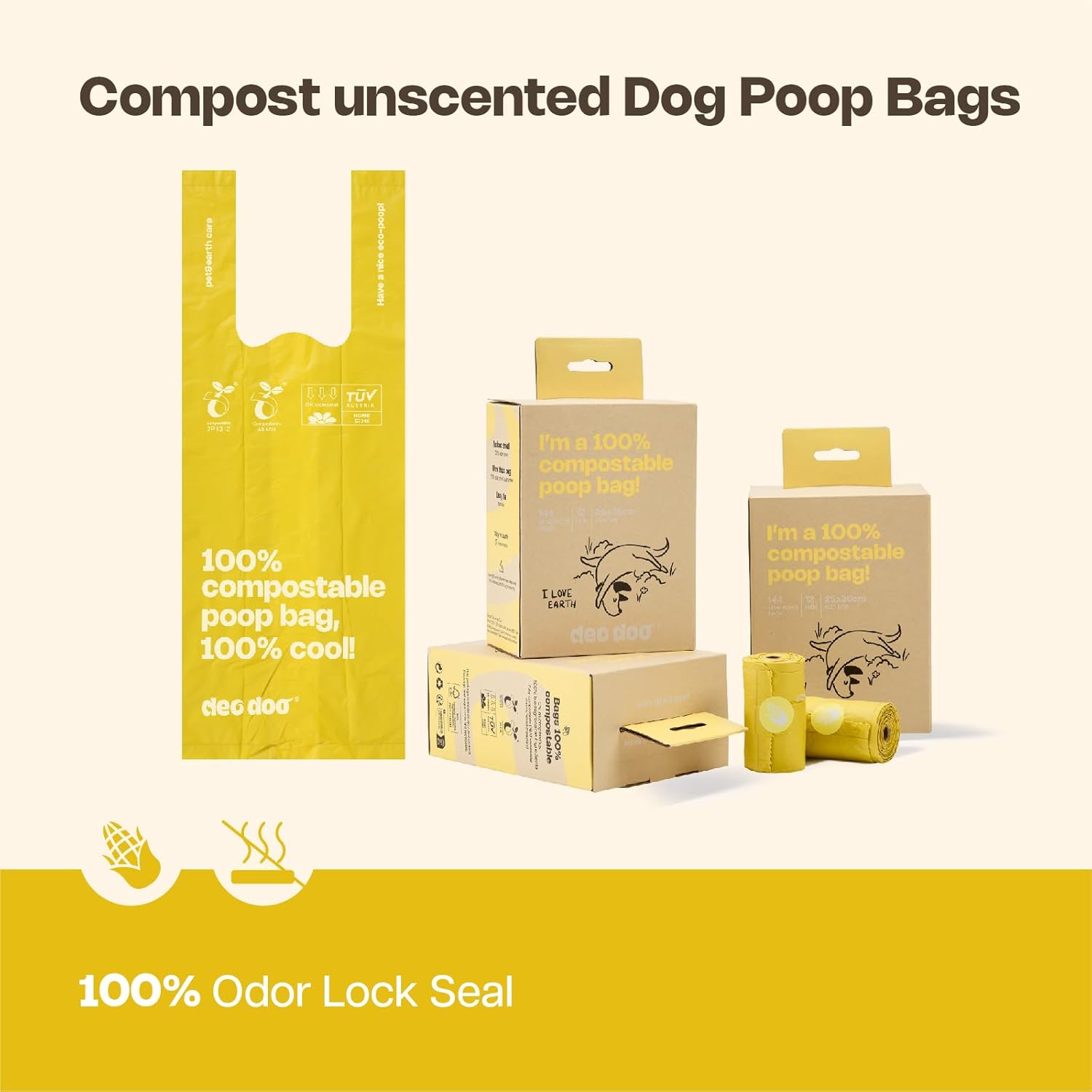 Thumbnail 4 de Dog Poop Bags Rolls 144 Compostable Waste Bags