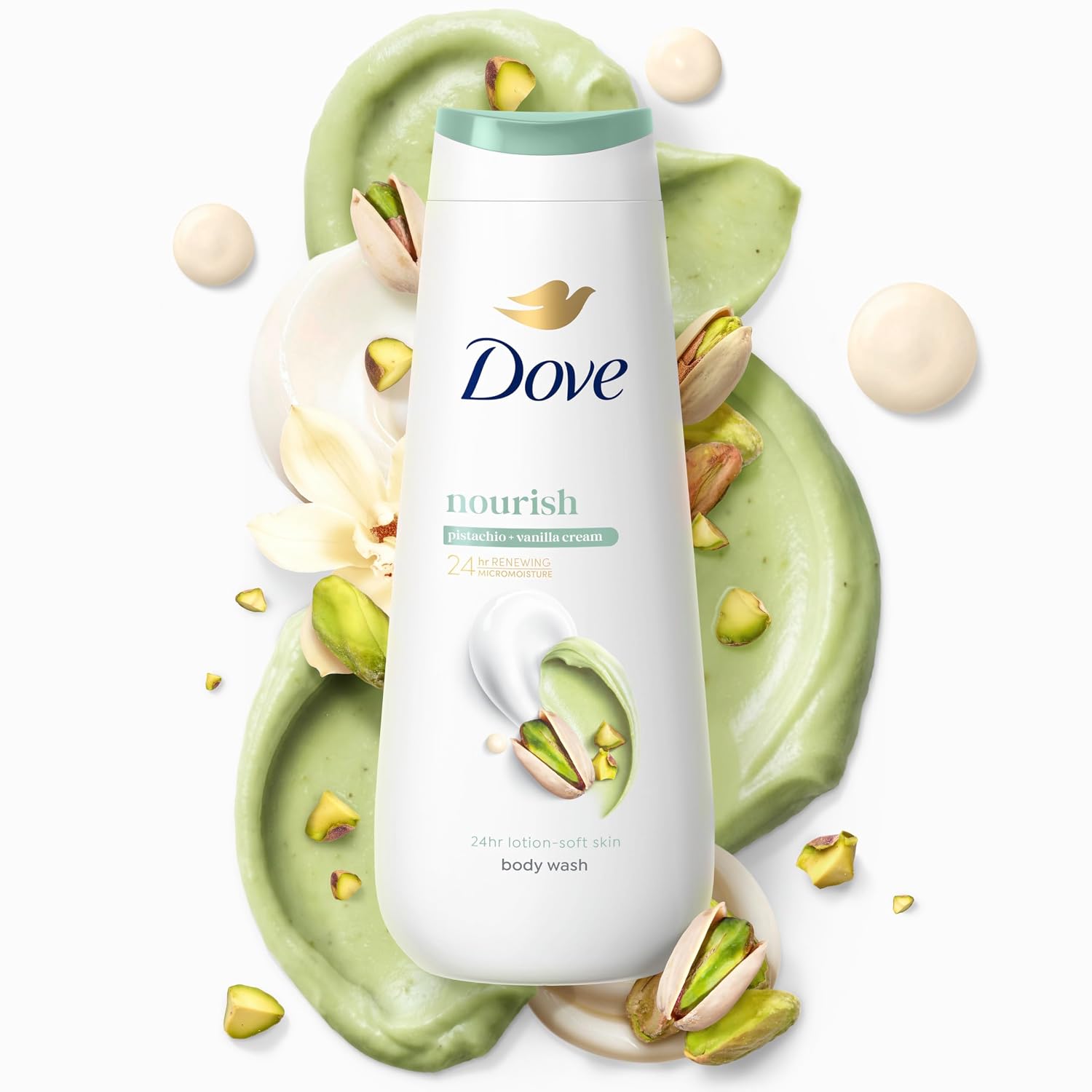Detalle 2 de Dove Pistachio & Vanilla Cream Body Wash, 20 oz, Sulfate-Free