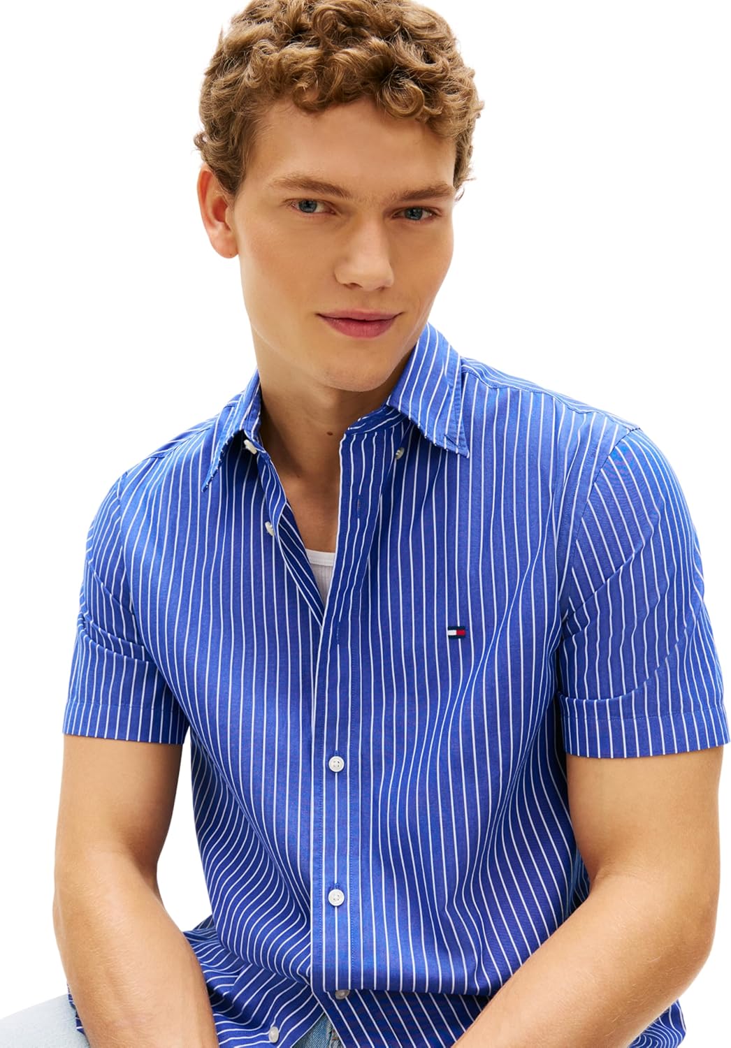 Thumbnail 2 de Tommy Hilfiger Flex Poplin STP SS Shirt MW0MW42860 camicia a maniche corte da uomo