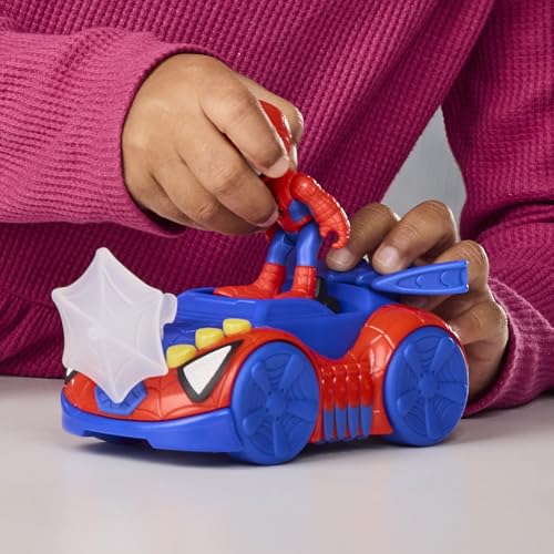Thumbnail 6 de Hasbro Marvel Spidey e i suoi fantastici amici: macchina giocattolo Spidey e Web-Crawler con action figure da 7,6 cm