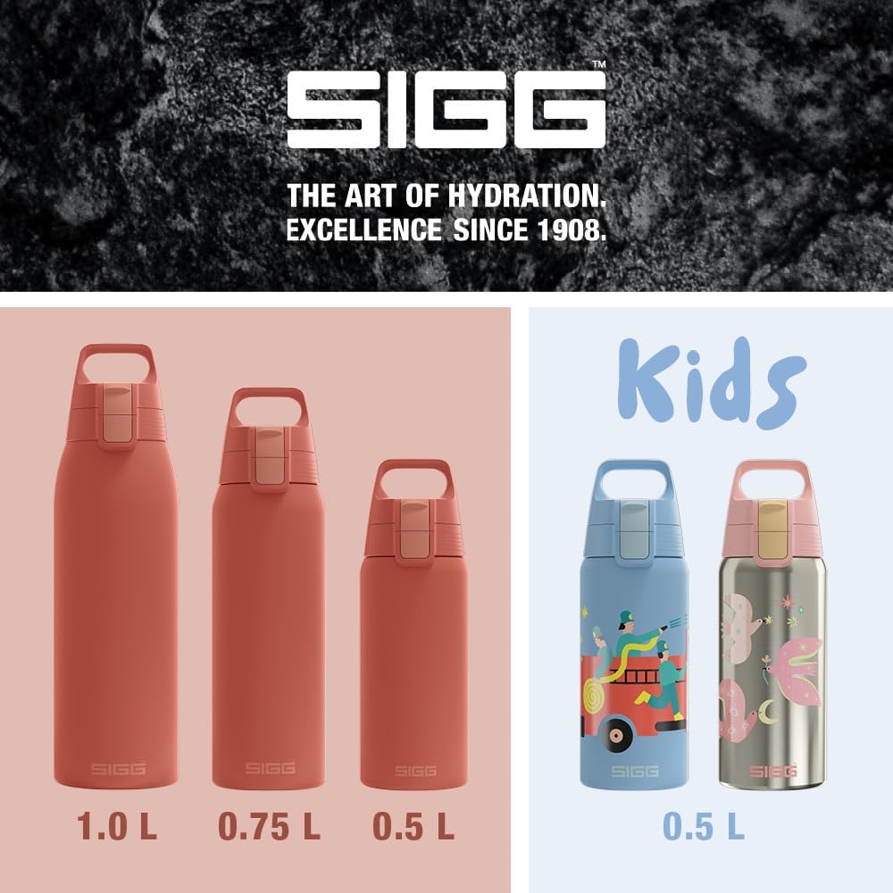 Thumbnail 6 de SIGG Shield Therm One isolierte Trinkflasche (Shield Therm One) – auslaufsicher, BPA-frei, für kohlensäurehaltige Getränke, 0,5–1 L