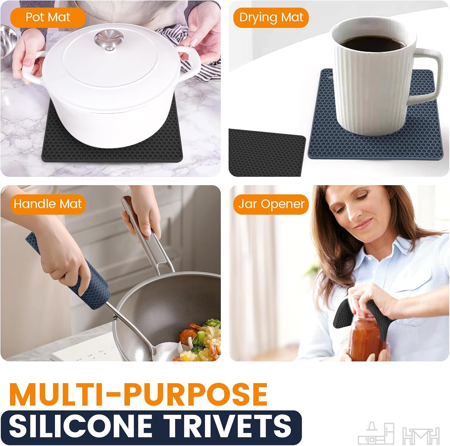 Detalle de Silicone Trivet Mats, Set of 4