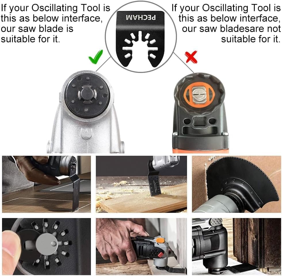 Thumbnail 6 de PECHAM Tools-001 104-Piece Oscillating Multi-Tool Blade Set with Titanium-Coated Teeth