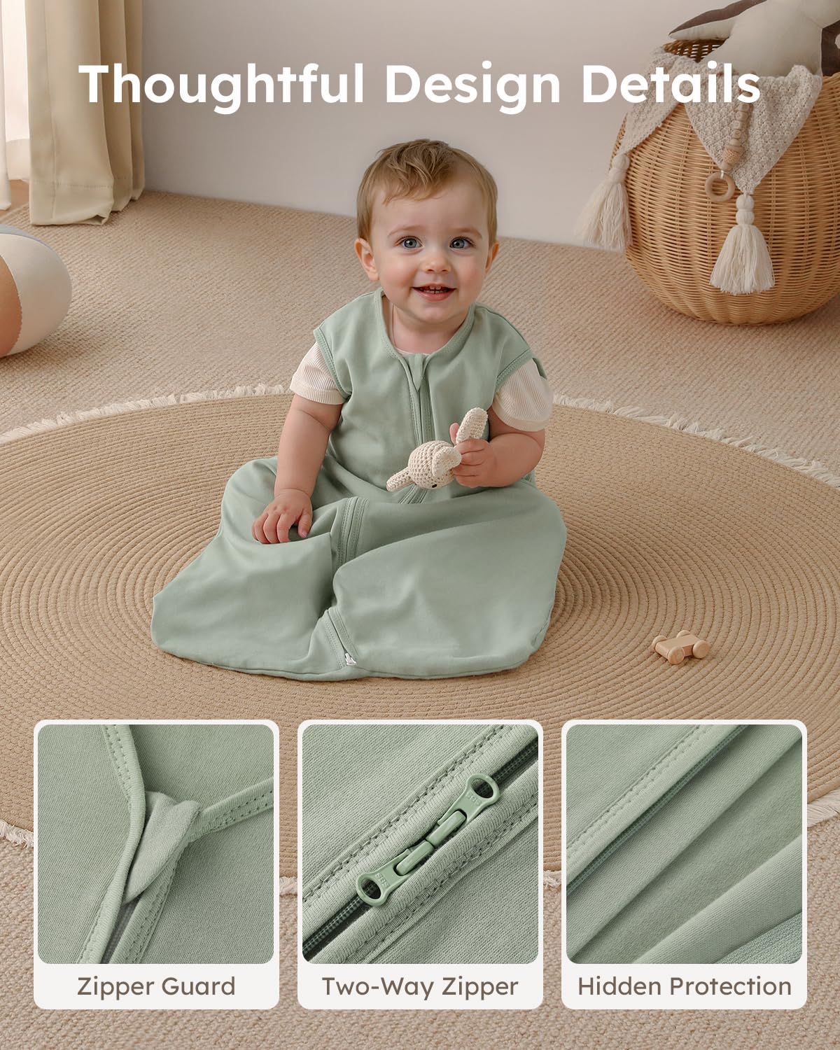 Thumbnail 4 de Yoofoss Baby Sleep Sack 0.5 TOG M 6-12 Months