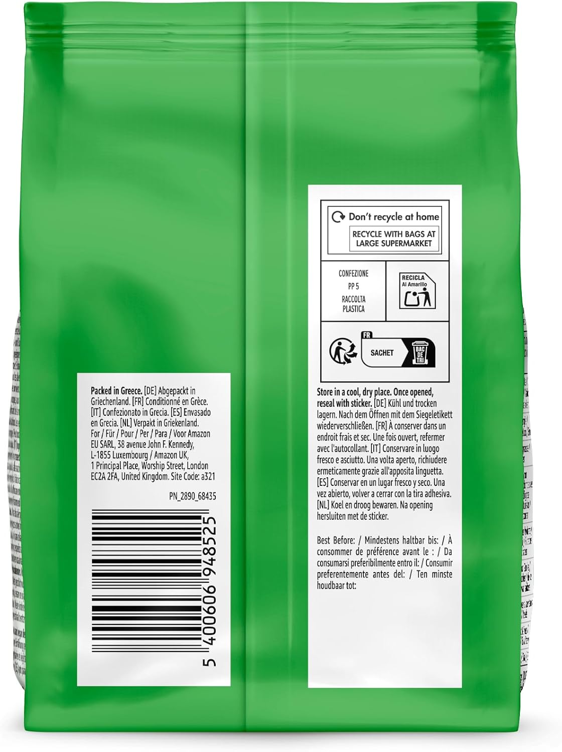 Detalle de Pistaches Décortiquées par Amazon – 7 x 200 g, riches en fibres et source de protéines