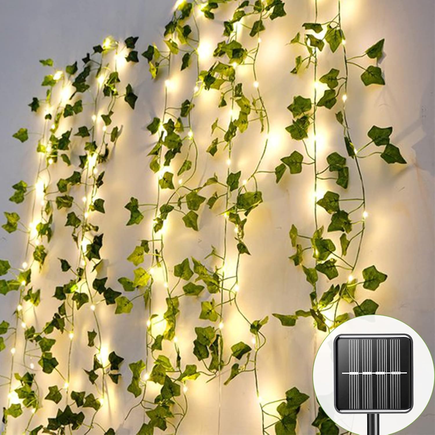 Detalle de A.bigwhale 12M 120LED Guirnalda Solar Impermeable con Modos