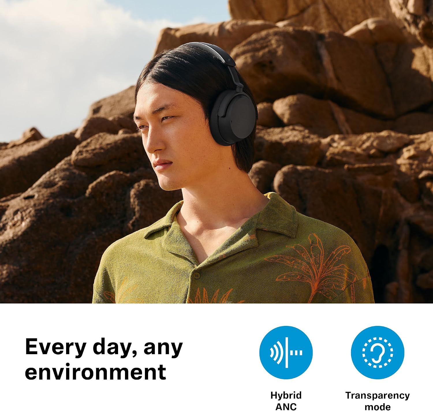 Detalle de Sennheiser ACCENTUM — Casque Bluetooth sans Fil avec ANC Hybride, 50 h d’autonomie et confort tout au long de la journée