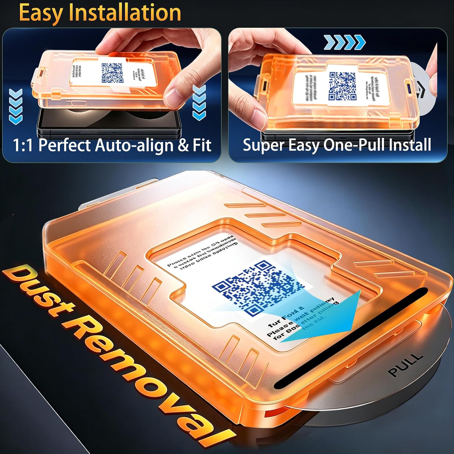 Detalle 2 de SiHPuoy 3-Pack Tempered Glass Screen Protector for Samsung Galaxy Z Fold 8